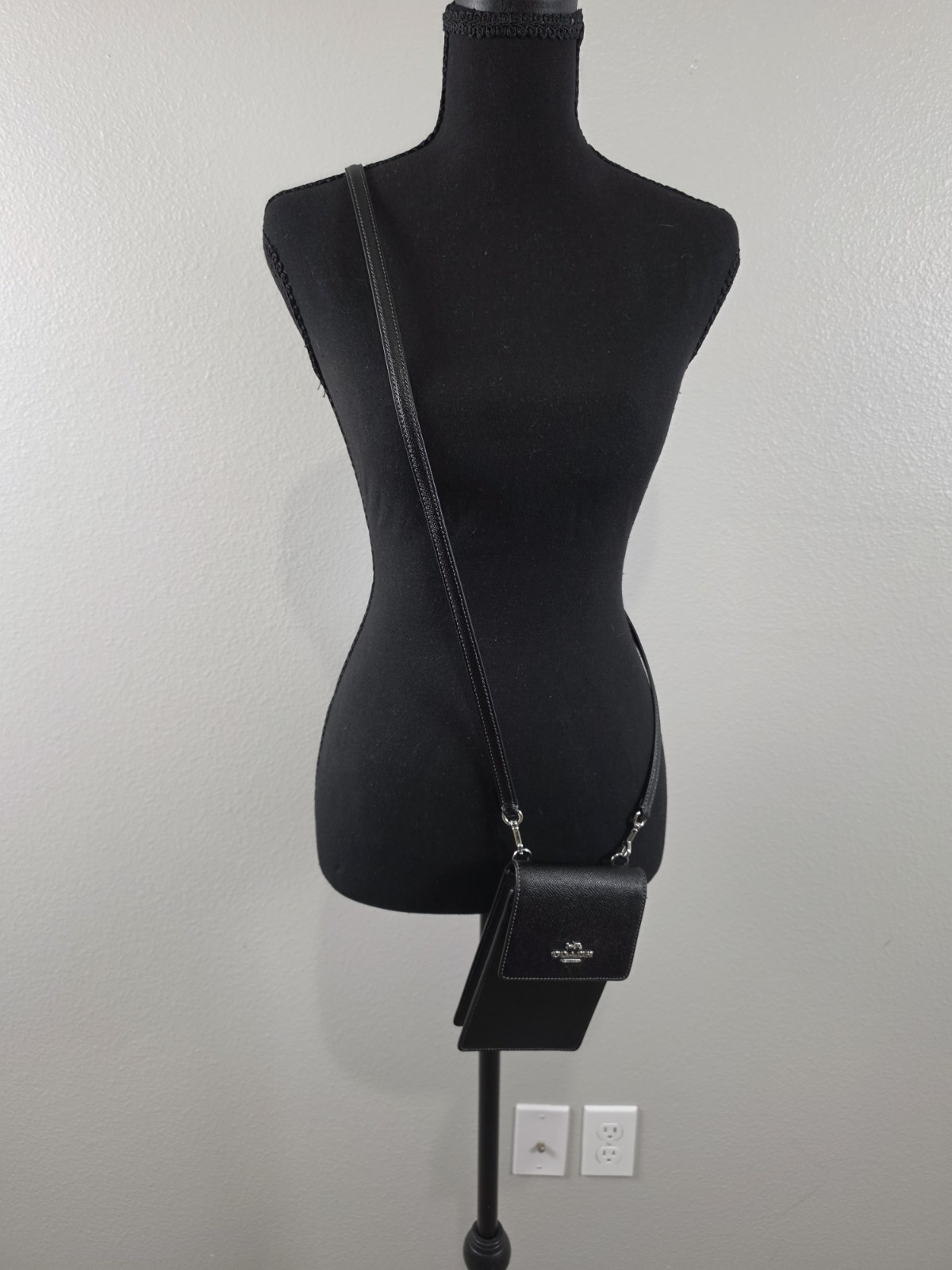 Black Coach Crossbody Badlands Shoulder Bag Leather Purse New