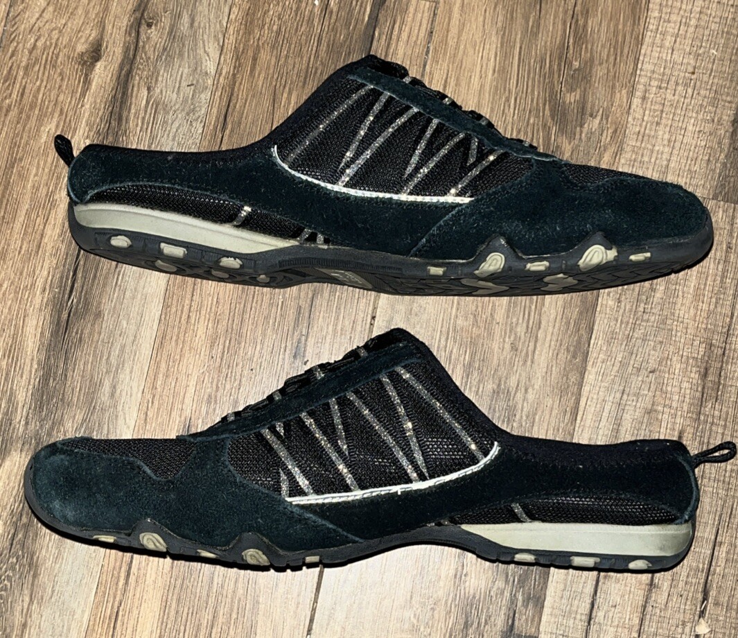 Women’s Danskin Now Stacy 2512623 Black Leather And Mesh Athletic Shoes Size 8.5
