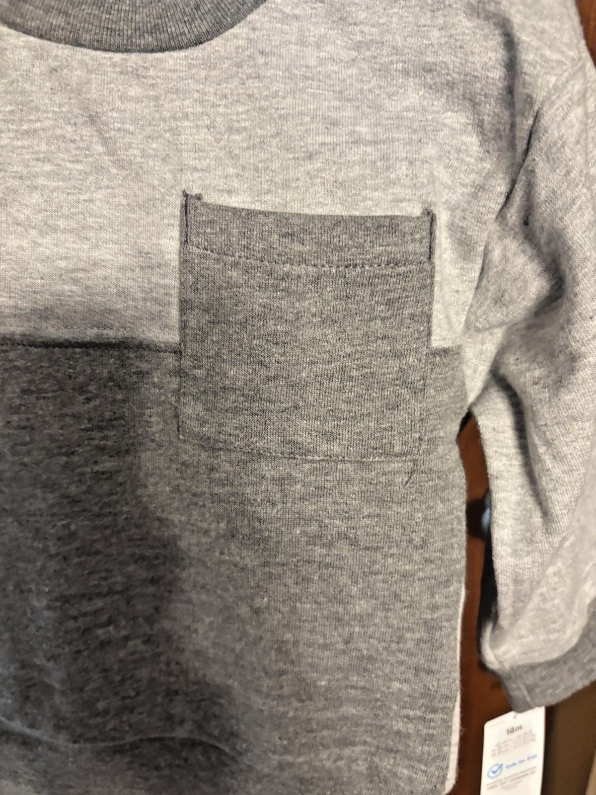 Carters Light & Dark Gray 2 Ps Outfit Size 18M