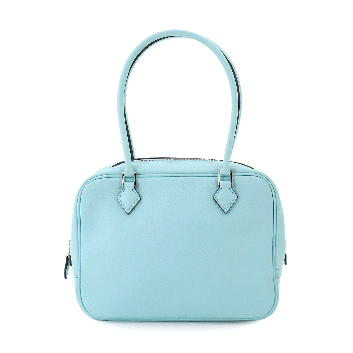 HERMES Mini Plume 20 Hand Bag Veau Swift Bleu Zephyr Purse 90329291