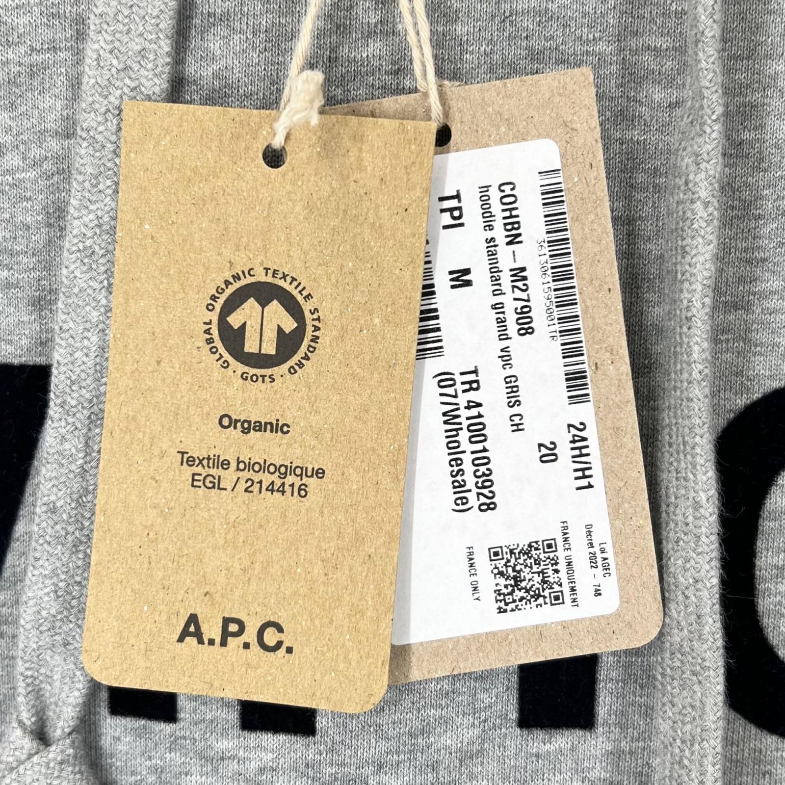 A.P.C. Standard Grand VPC Plain Parker gray mens M【used】