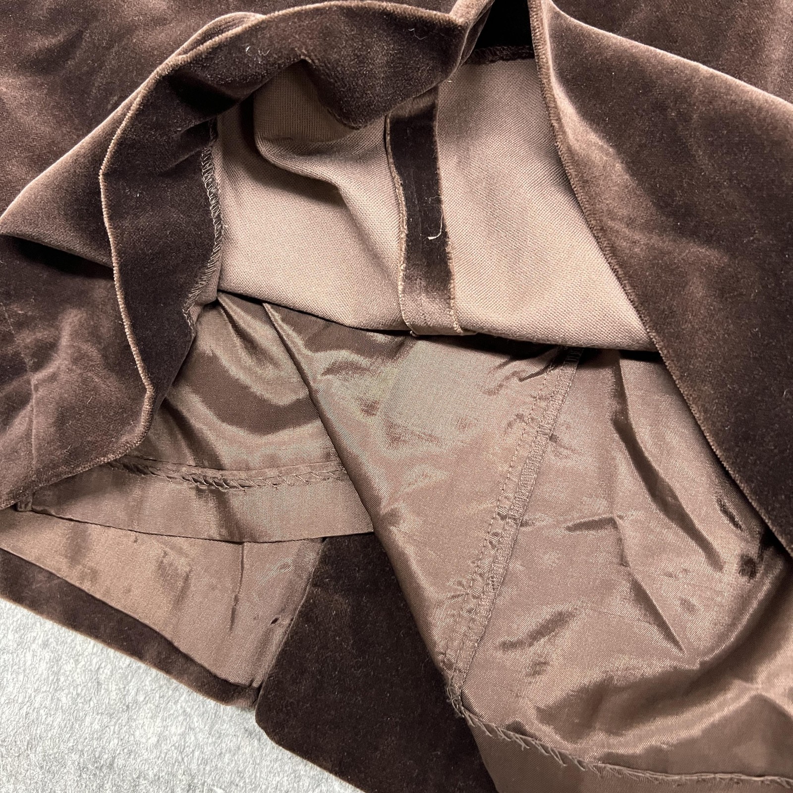 Vintage J Jill Coat Womens S Brown Velvet Toggle Lined Duster Missy Whimsigoth