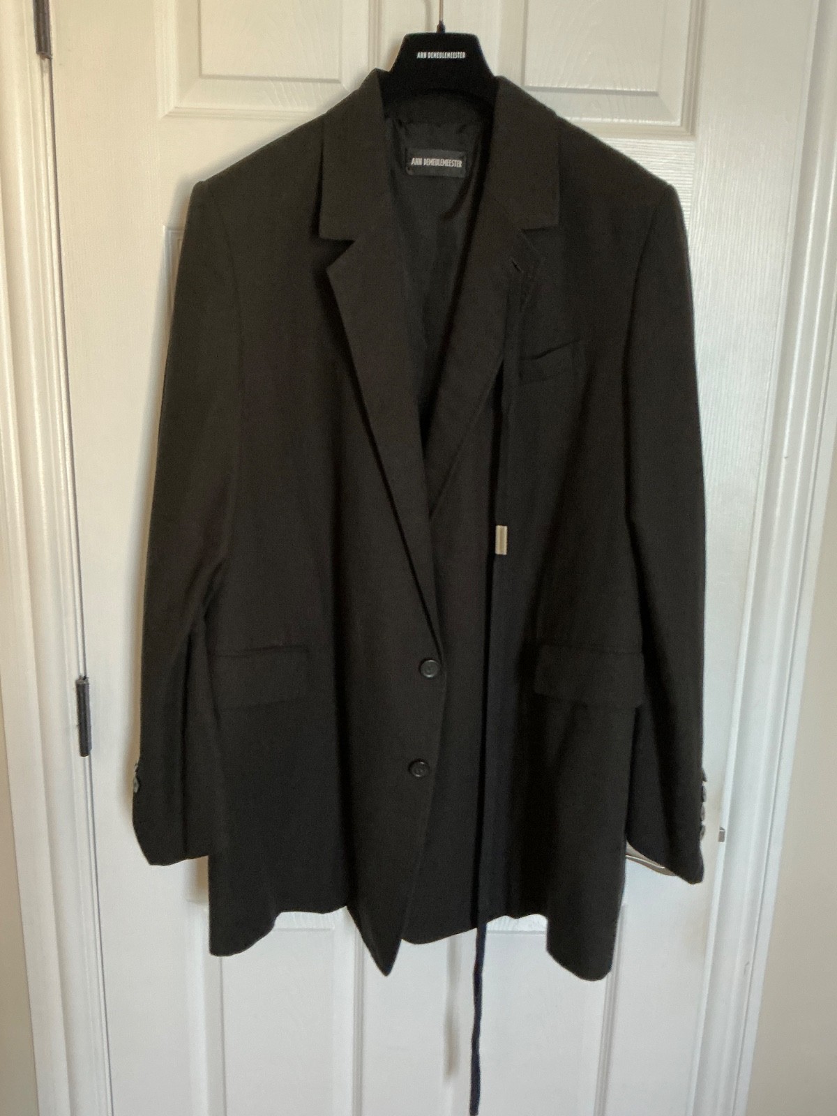 Ann Demeulemeester Agnes Comfort Black Jacket 44 B48″