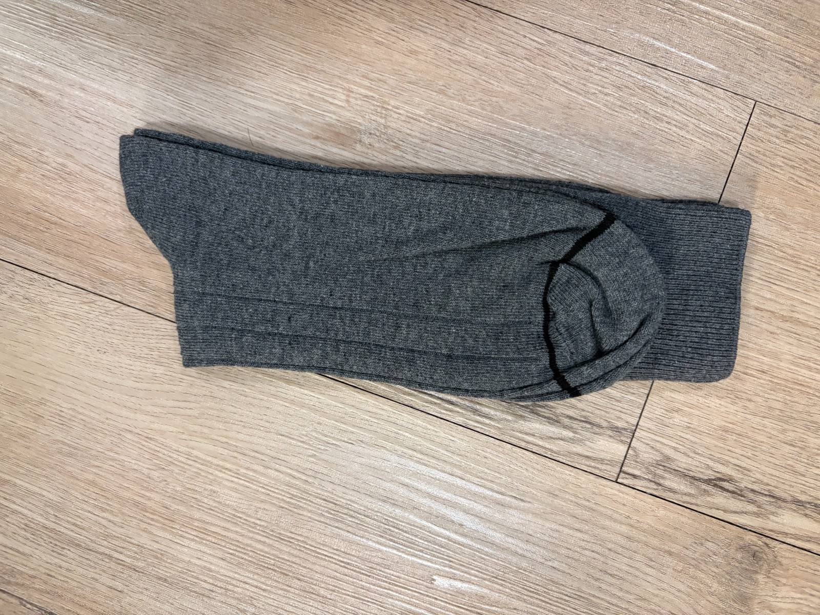 Men’s Stafford Business Socks, Dark Grey with Black stripe, Ribbed