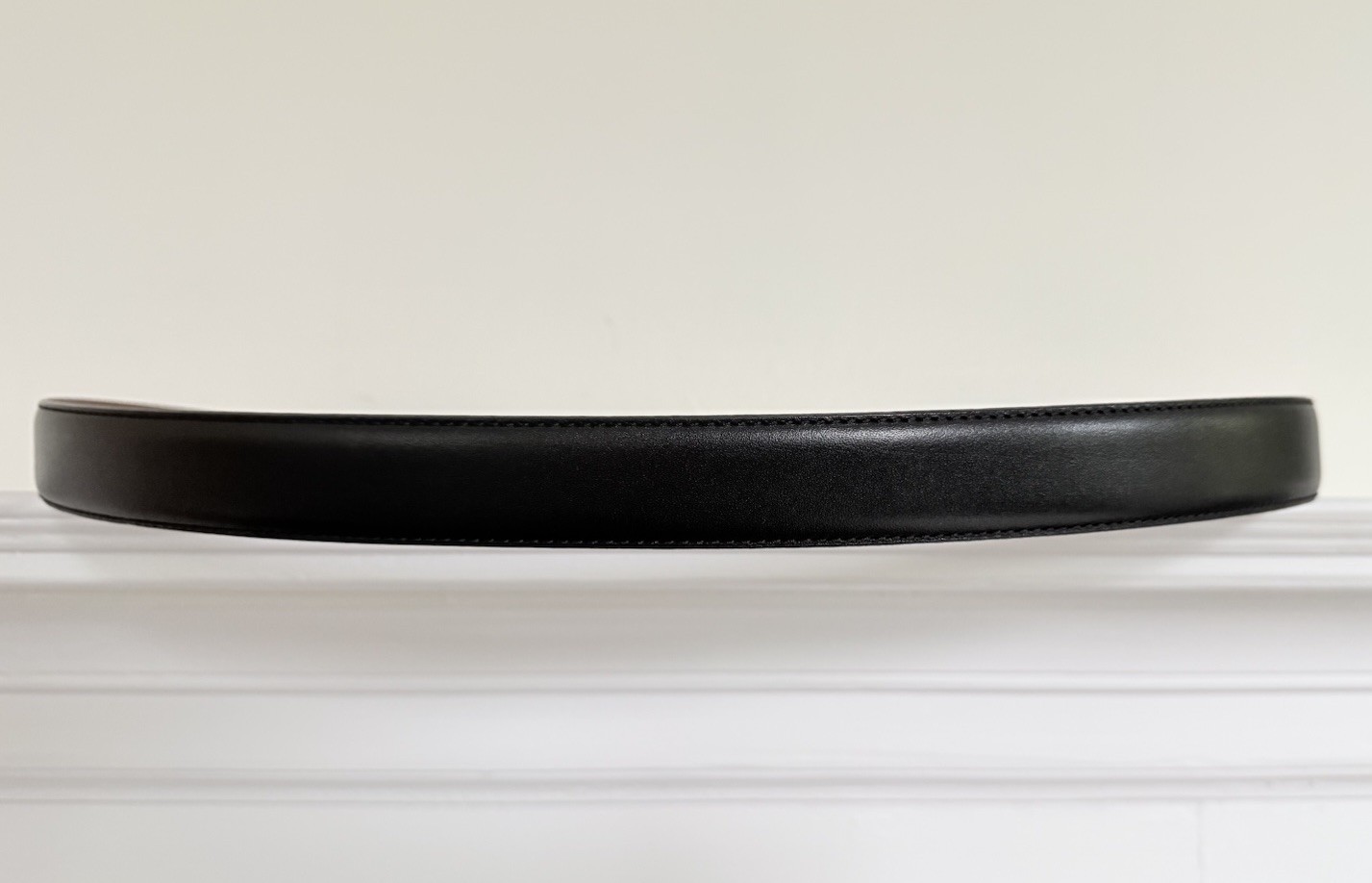 MINT Brooks Brothers BLACK Smooth Leather Belt made in ITALY Men’s 42 105cm