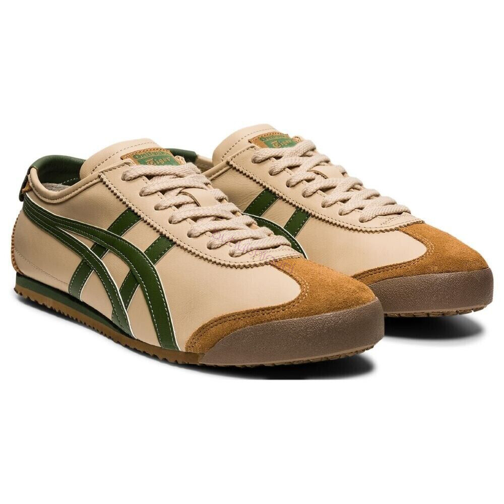 Unisex Beige Grass Gree MEXICO 66 Classic Athletic Shoes Sneakers