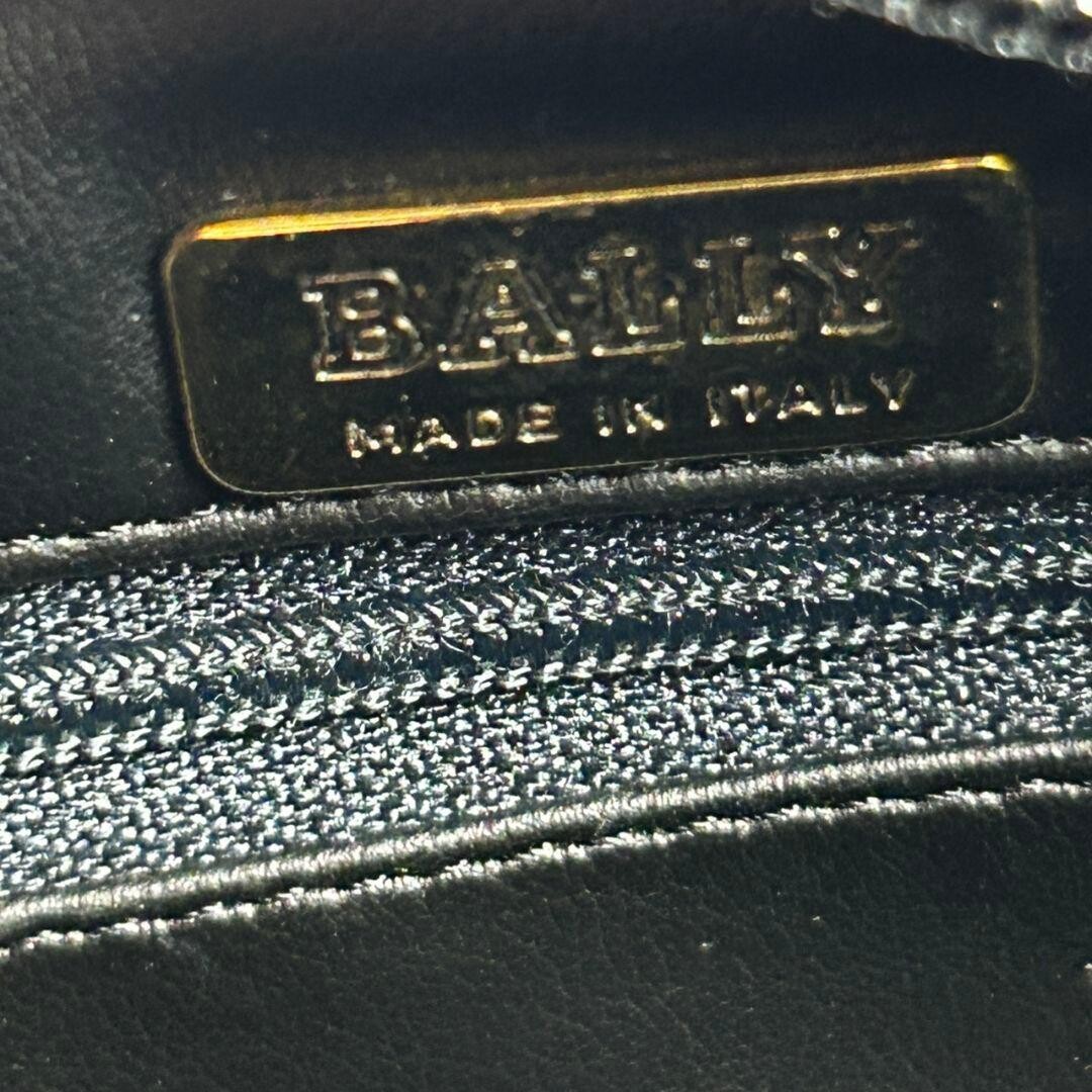 BALLY Black Quilted Leather Chain Tote Bag Shoulder Bag Charm Womens