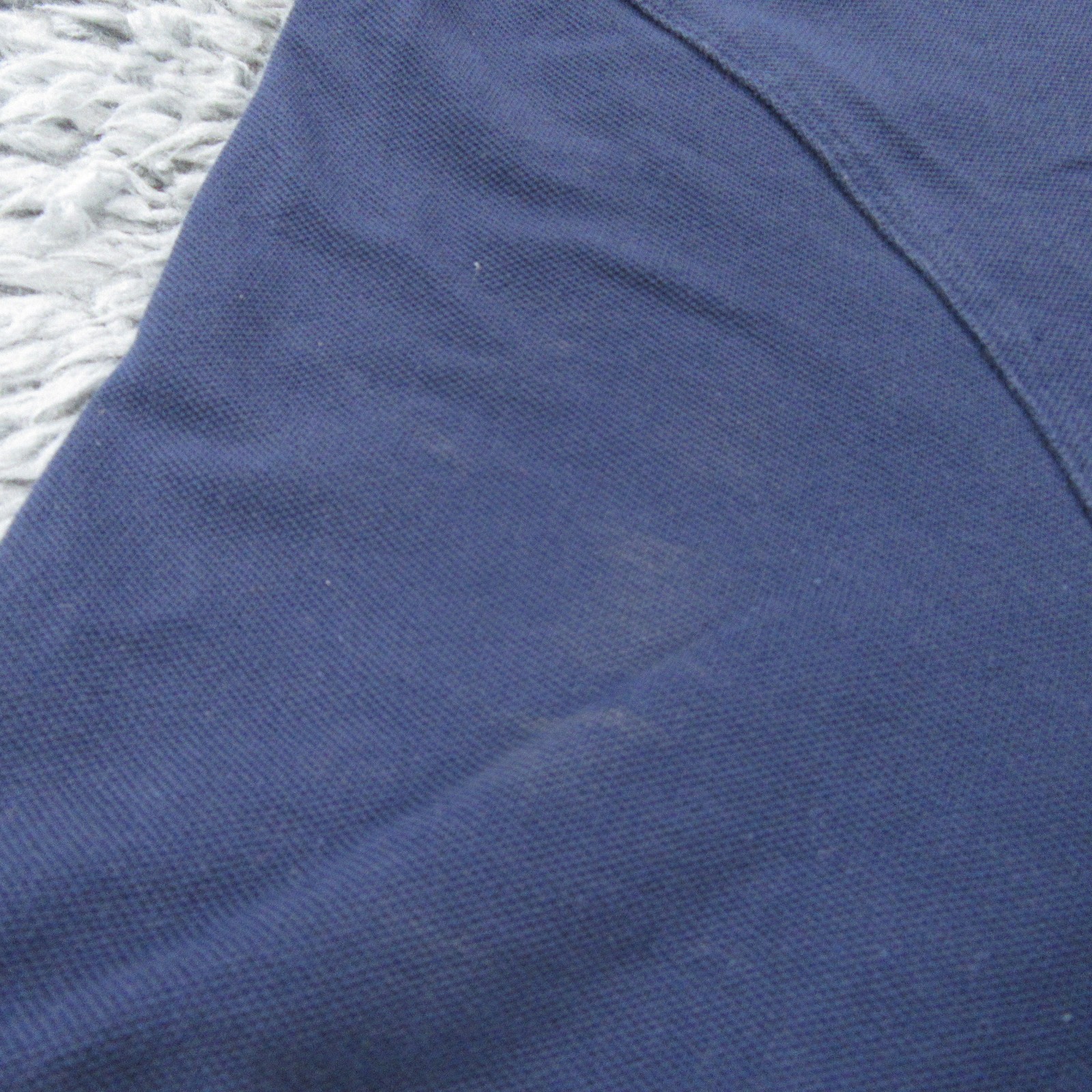 Banana Republic Shirt Mens Medium Dark Blue Stretch Polo Elephant Logo *Flaws