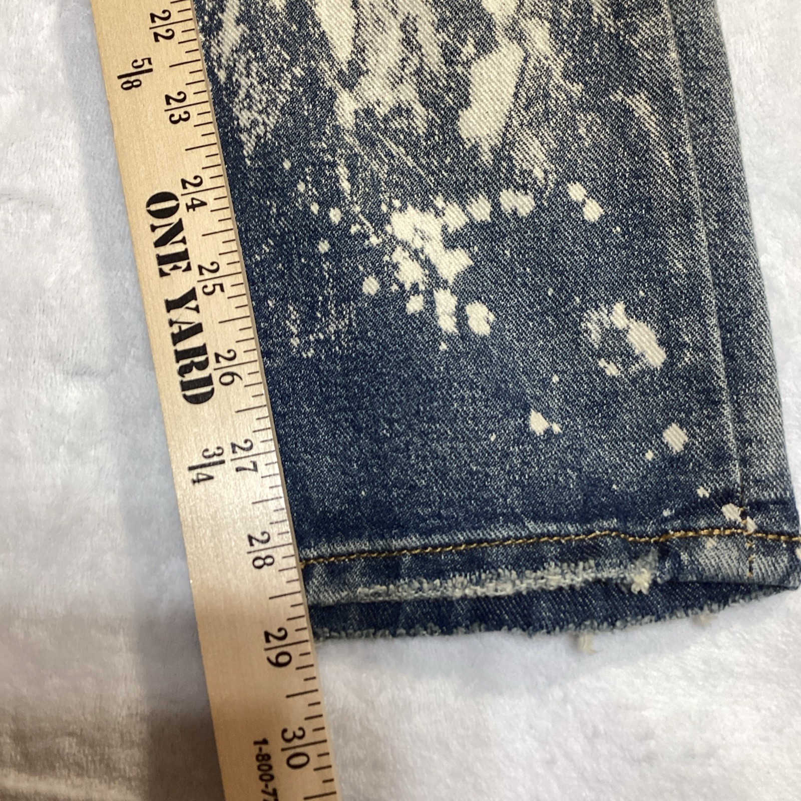 Centenario Men’s Distressed Moto Jeans Size 30×30 Acid Wash Biker Denim