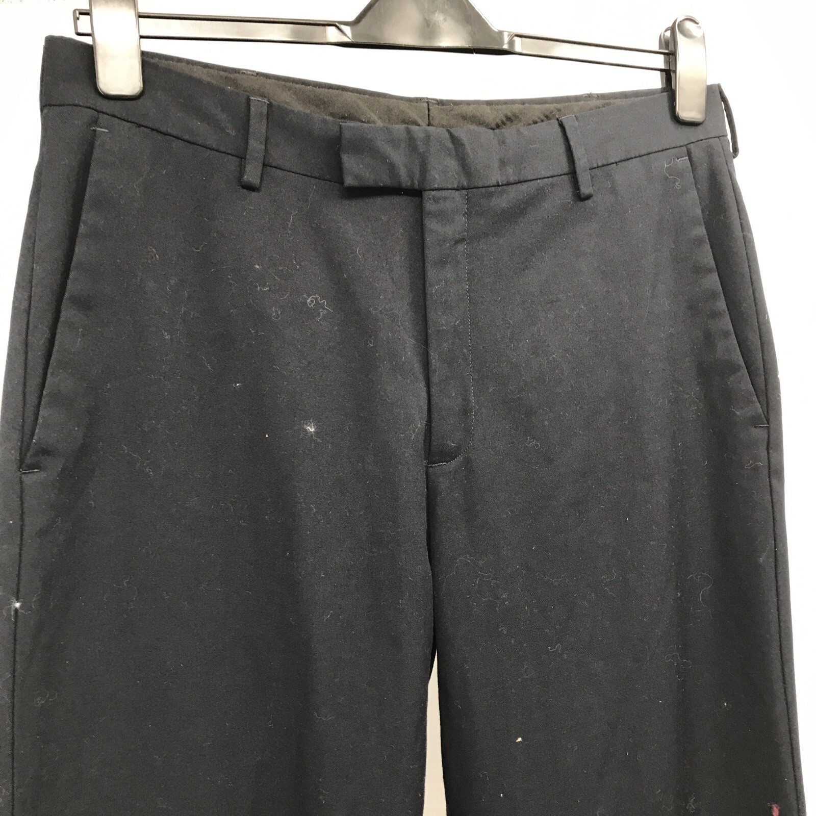 Kenneth Cole Reaction Men’s Flat Front Navy Blue Dress Pants Size 34×34 WPL386