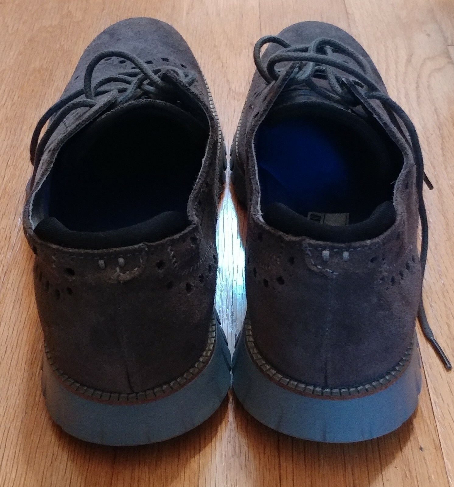 MARK NASON TREMONT MEN’S GRAY SUEDE PREMIUM RELAXED FIT WINGTIP OXFORDS SIZE 11