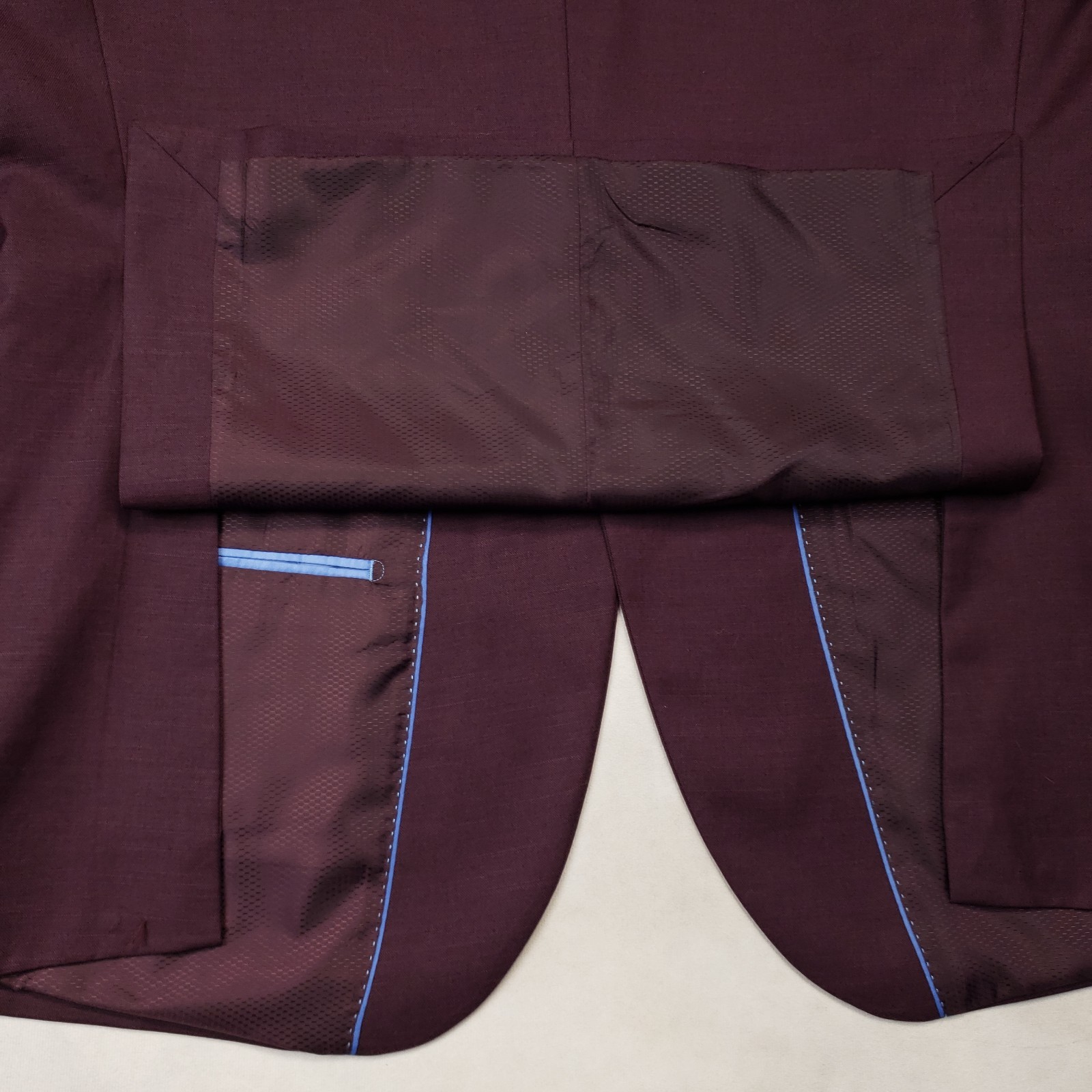 Lineage Sport Coat Men’s 46R Burgundy Two Button Double Vented Stretch Blazer