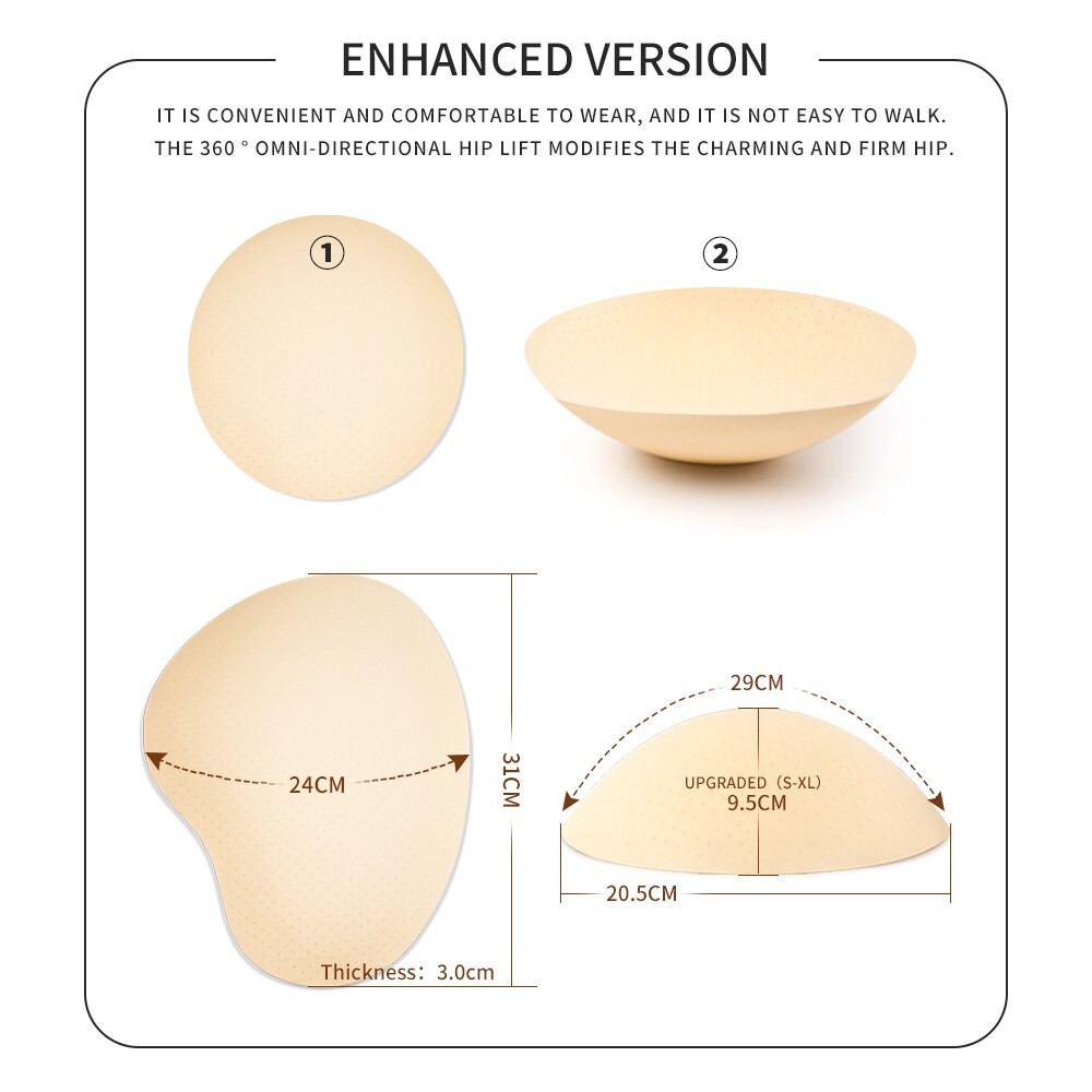Hip Enhancer Shapewear – Butt and Hip Pads Dip Filler Tummy Control Shorts Panty