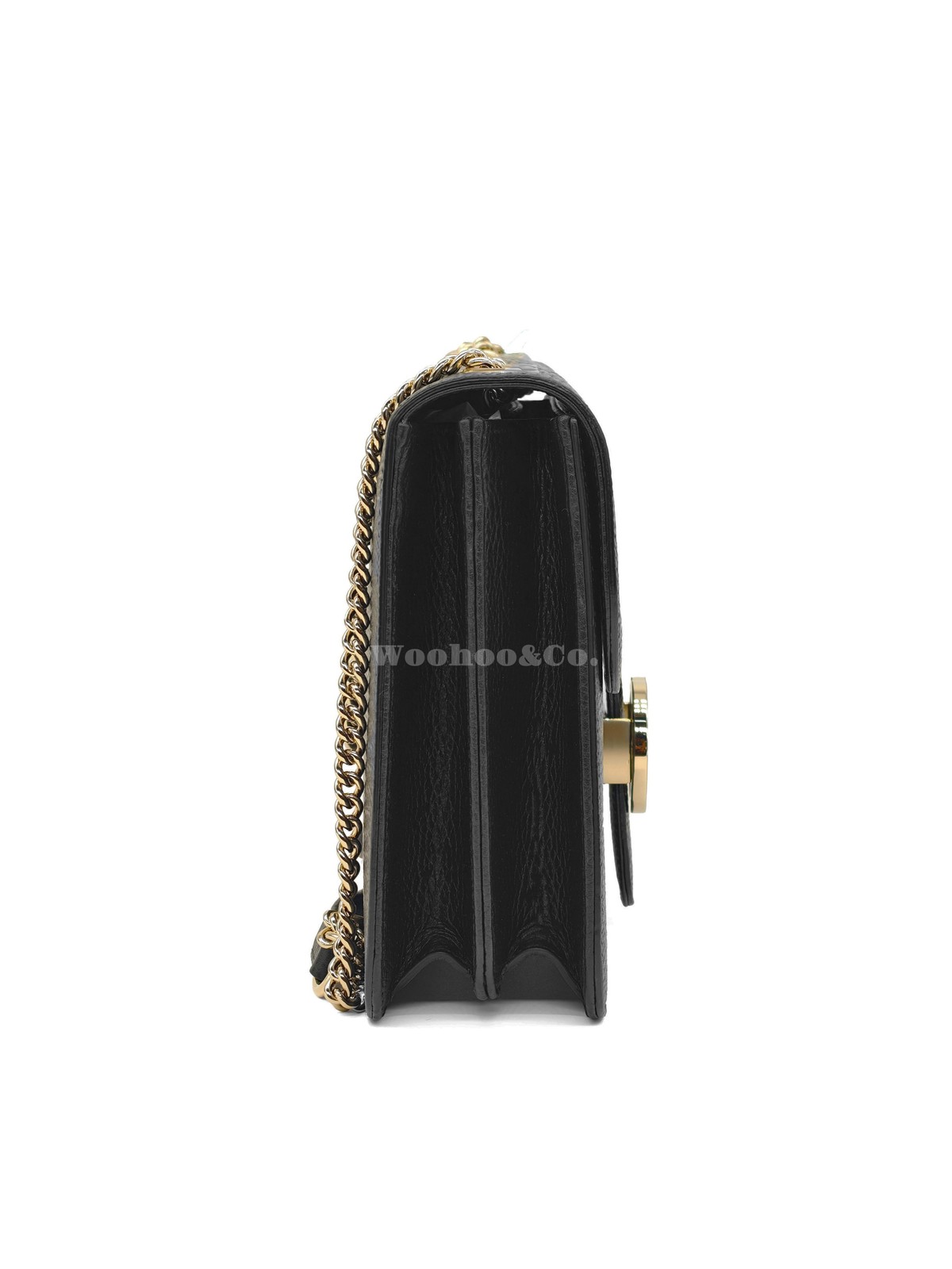 Gucci Double G Buckle Chain Crossbody Bag Large Women’s Black 11x3x7.4 in
