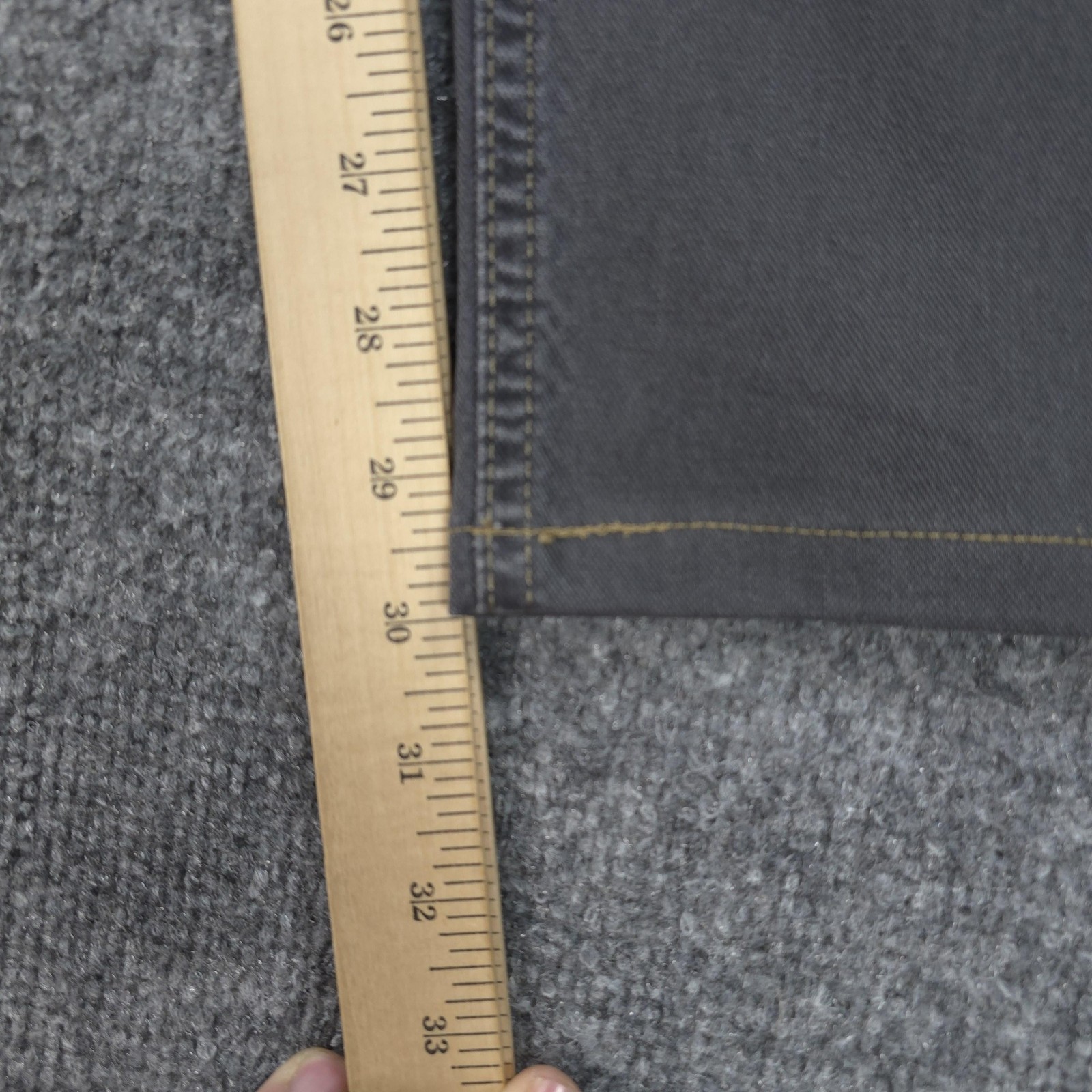Alberto Jeans Mens 36×30 Gray Modern Fit Vintage Canvas Denim Stretch Casual