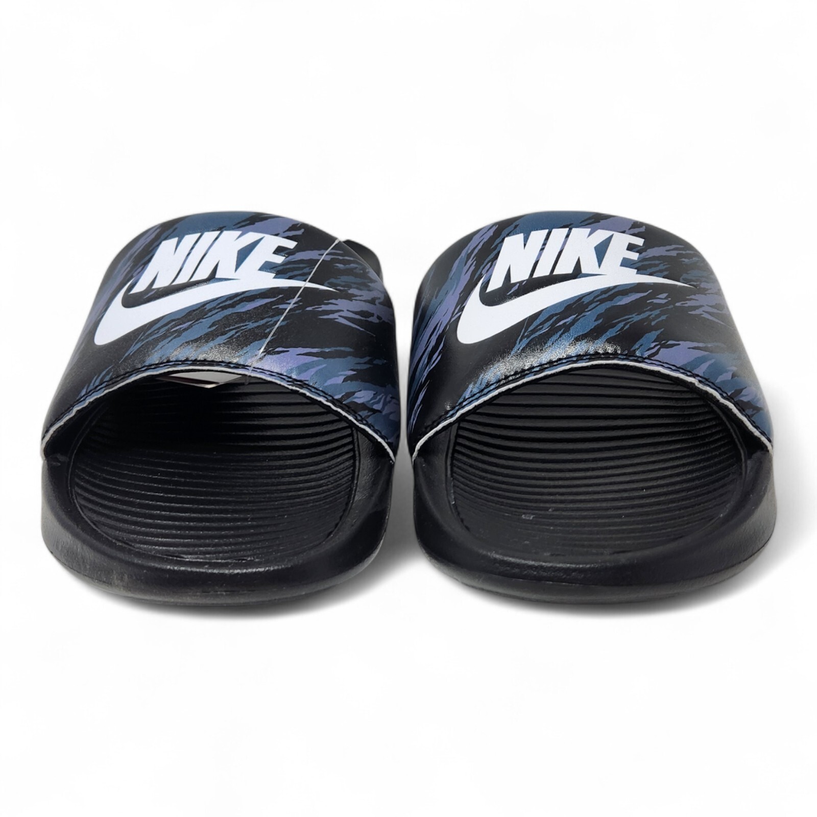 Nike Victori One Athletic Slides Men’s Sizes Black Pure Platinum Off Noir Camo