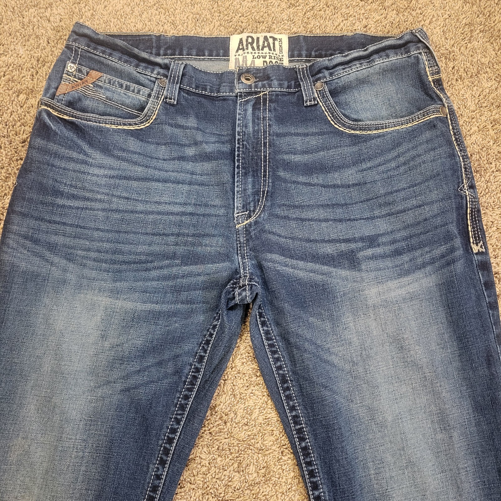 Ariat M4 Men Jeans 40×32 Low Rise Boot Cut Denali Stretch Western Workwear