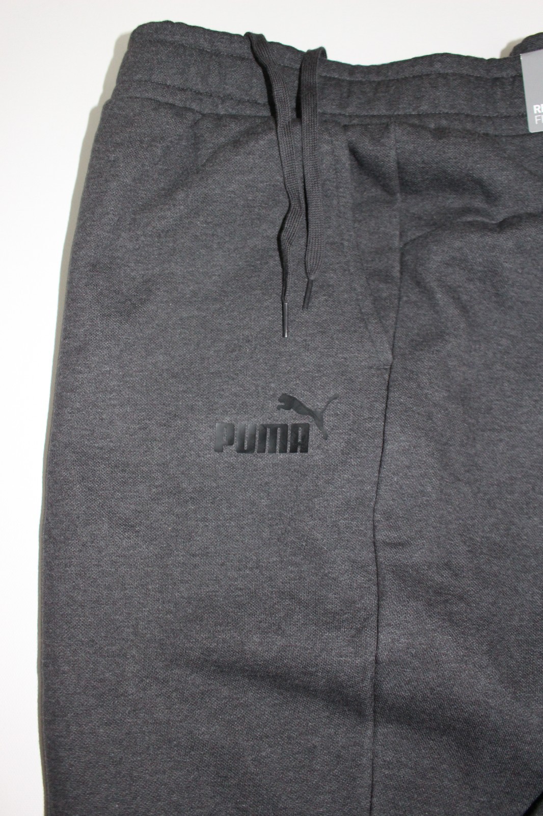 PUMA REGULAR FIT CHARCOAL GREY FLEECE OPEN BOTTOM SWEATPANTS SZ: 4XLT 4XT NWT