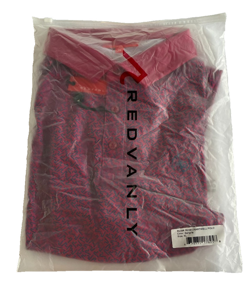 Redvanly Hartwell Polo Color Sangria Size Extra Large New With Tag