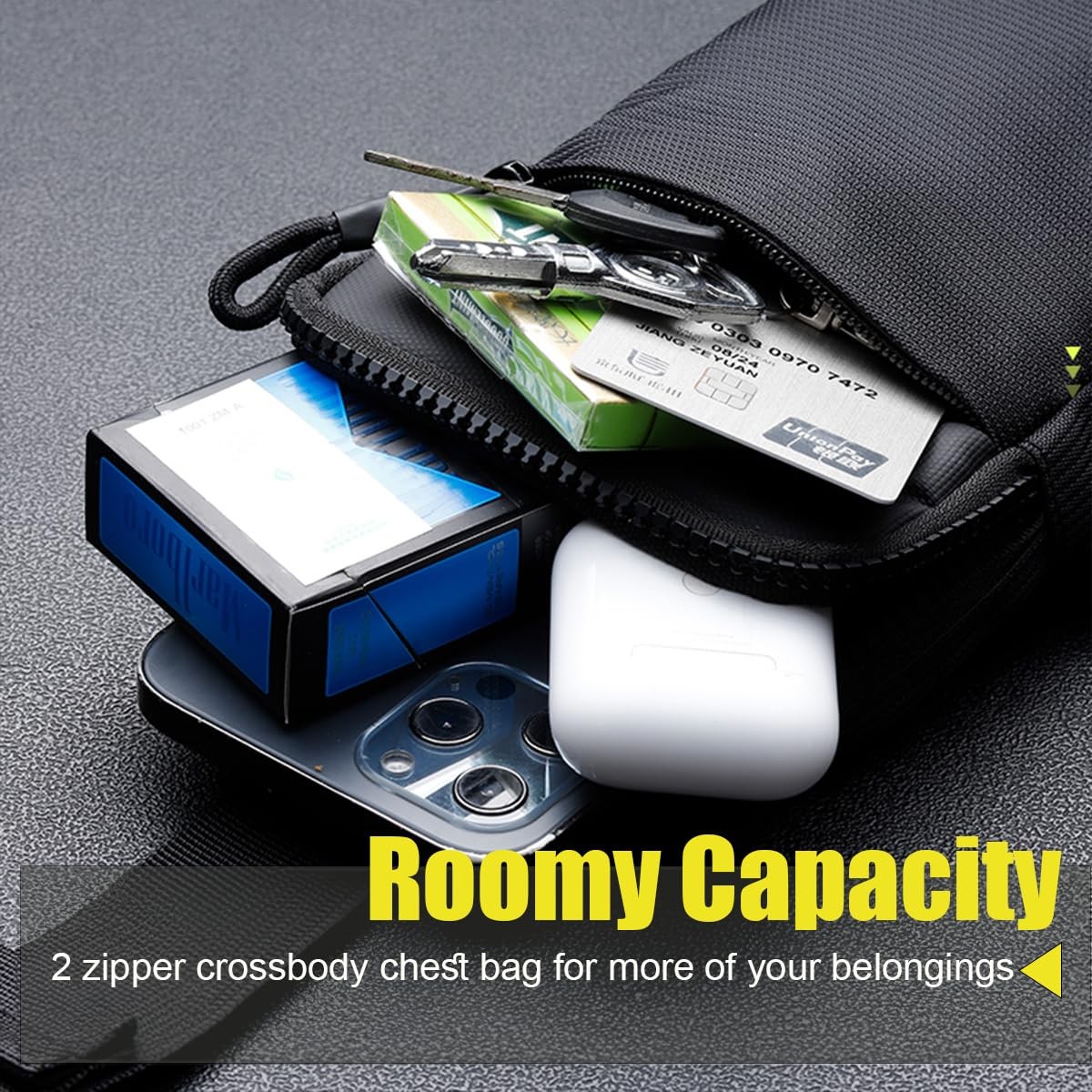 Mini Sling Bag for Men Women – Small Crossbody Bag Casual Phone Chest Bag for…