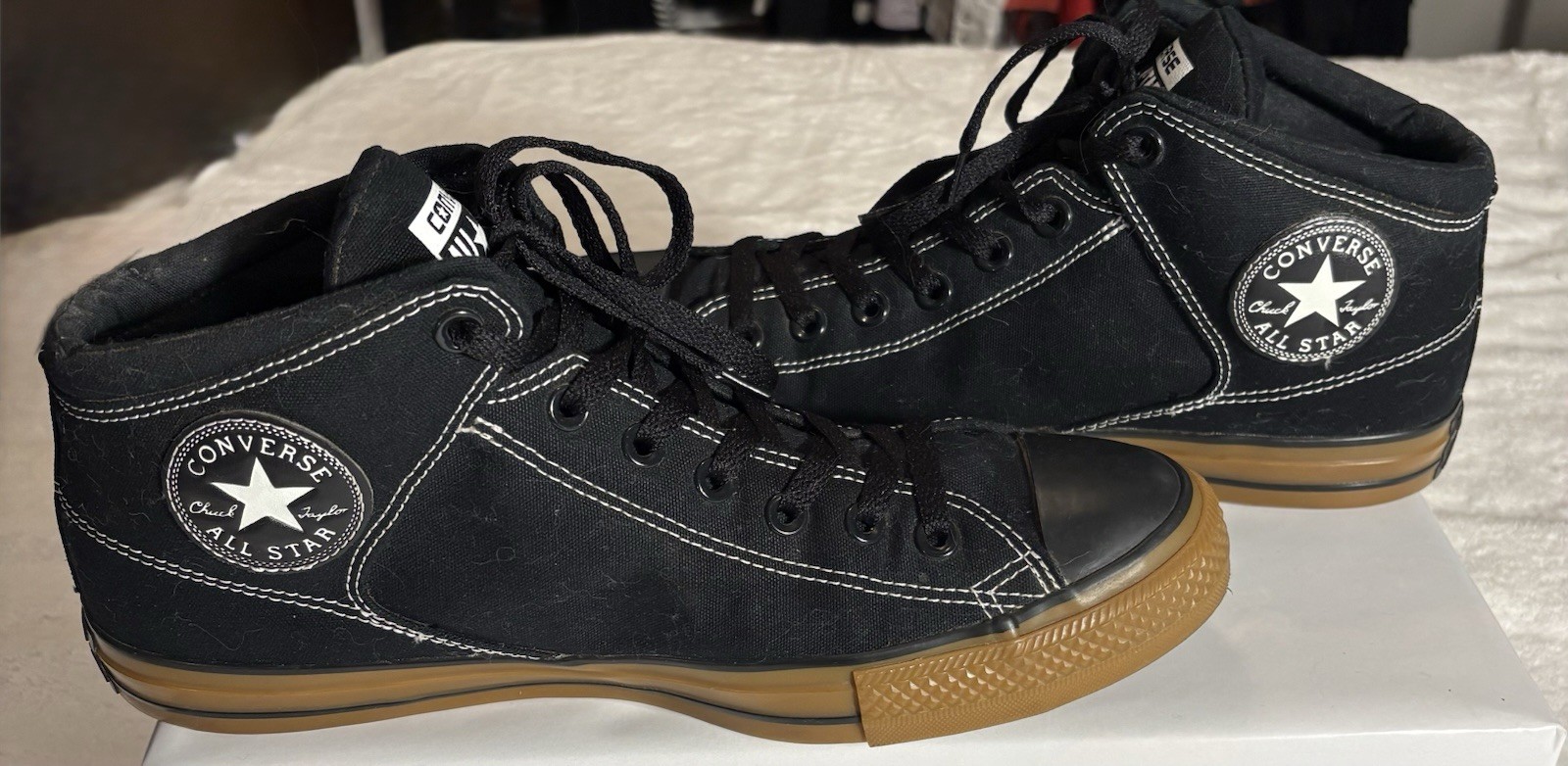 Converse All-Star Men’s Black Ankle Boot Size 10 With Neutral Rubber Sole.