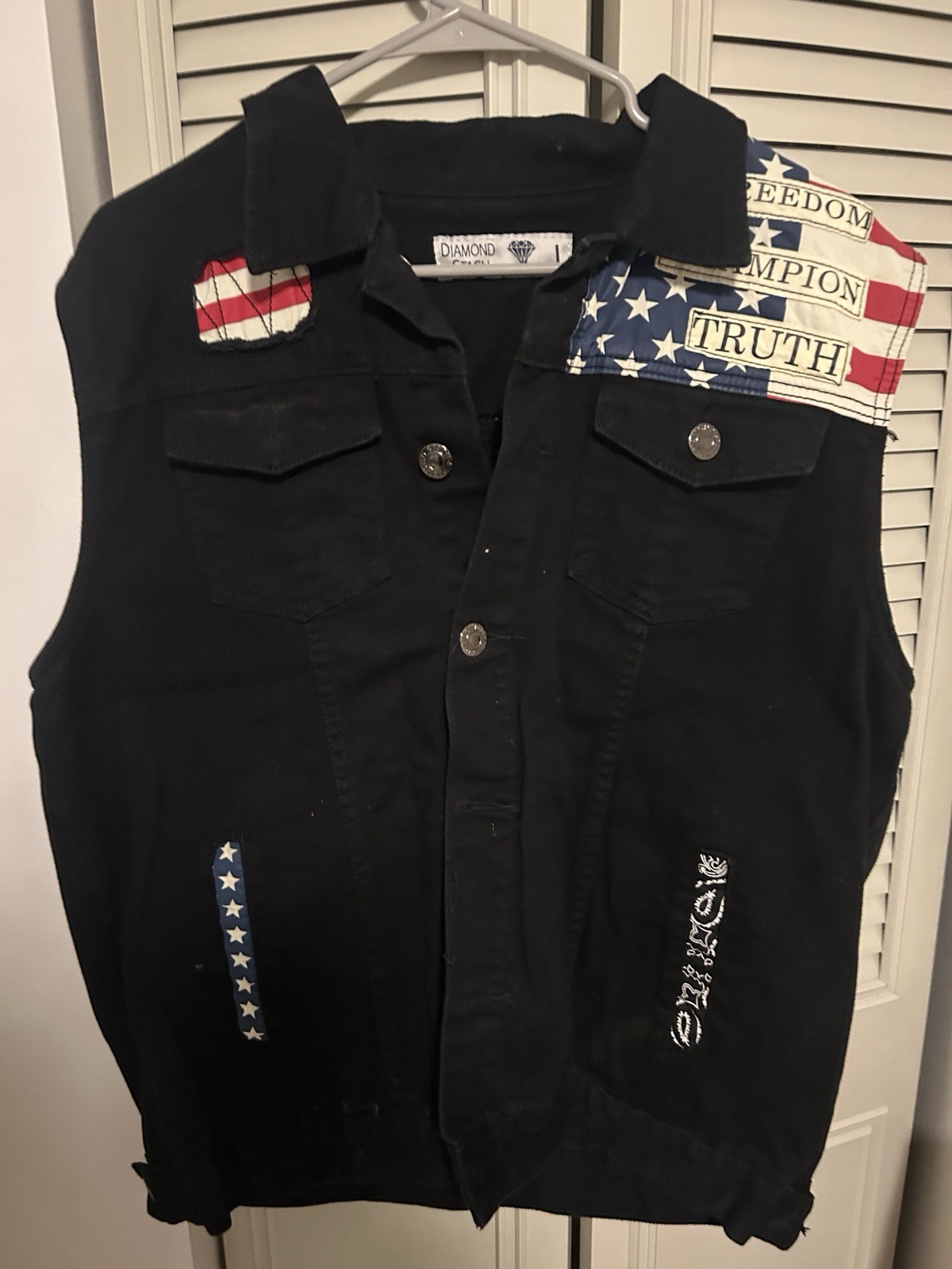 USA Flag Vest Unisex L