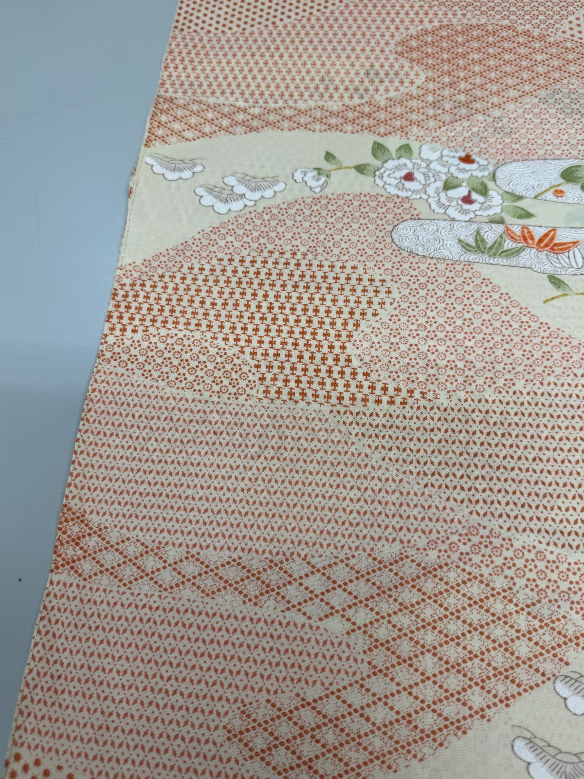 Japanese Vintage Kimono Fabric cloth Boro Wool Pink tradition 35.4×14.5 in