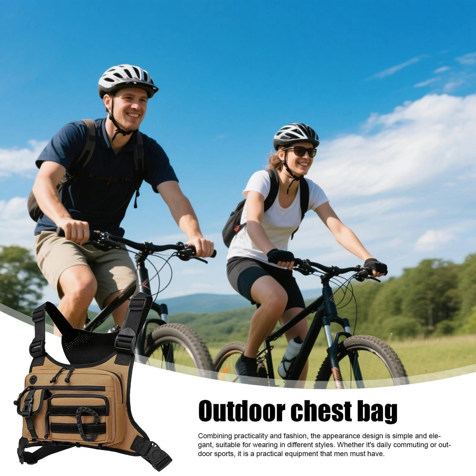 Sport Running Combat Chest Rig Bag Front Pouch Recon Kit Pack Protective Vest