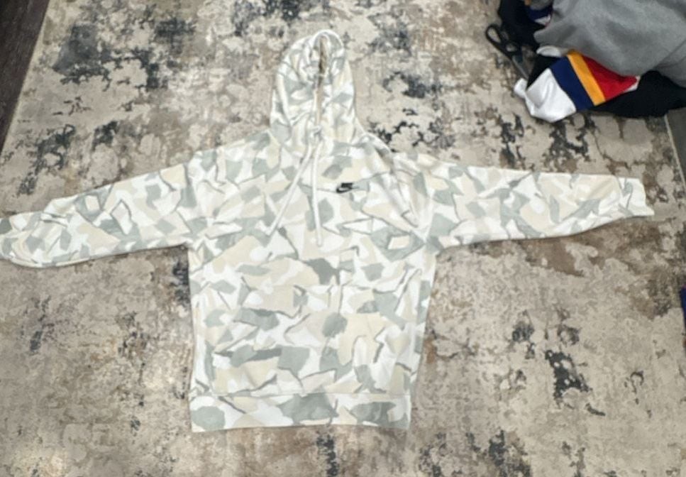 Nike Sportswear Club Fleece French Terry All Over Print Pullover Hoodie DX0791-0