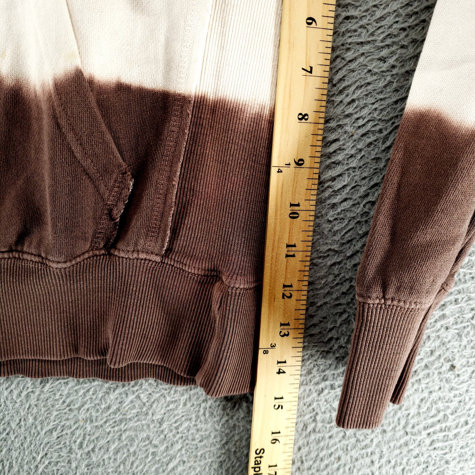 Westhampton Beach Est. 1902 Hoodie Sweatshirt M Size UNISEX Tie Dye Brown Ivory