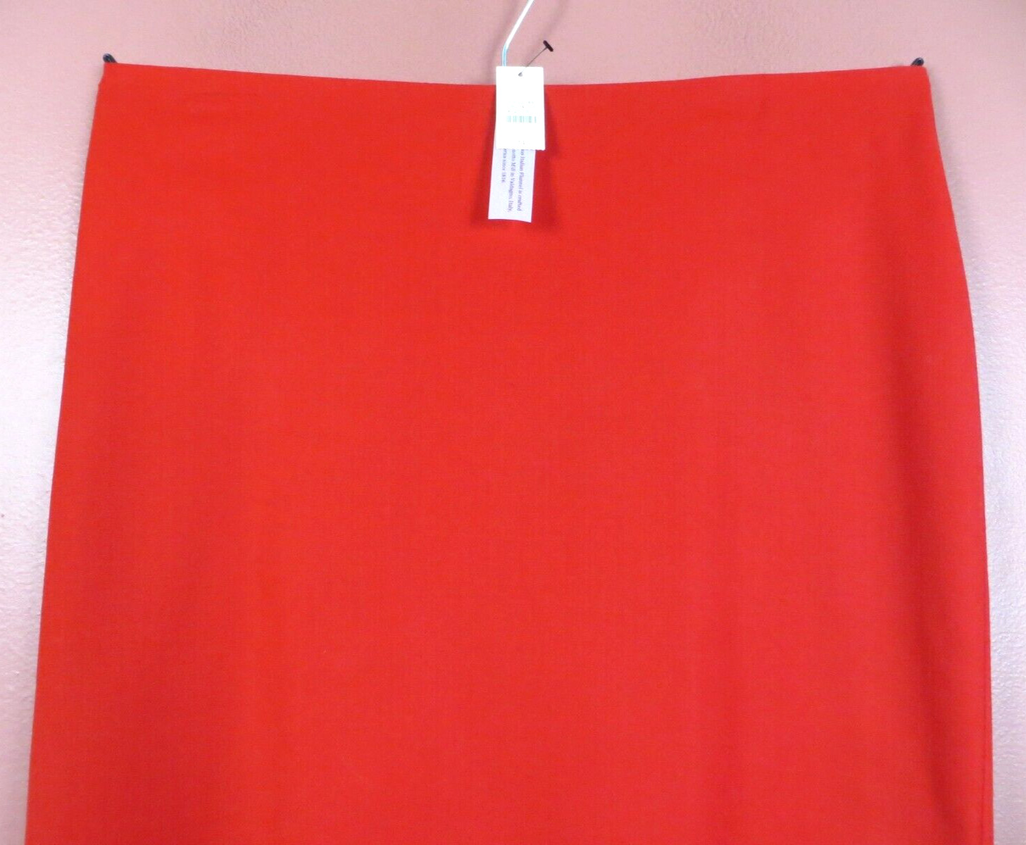 SK18844- NWT TALBOTS Womens 99% Wool Flannel Straight Pencil Skirt Deep Red 14