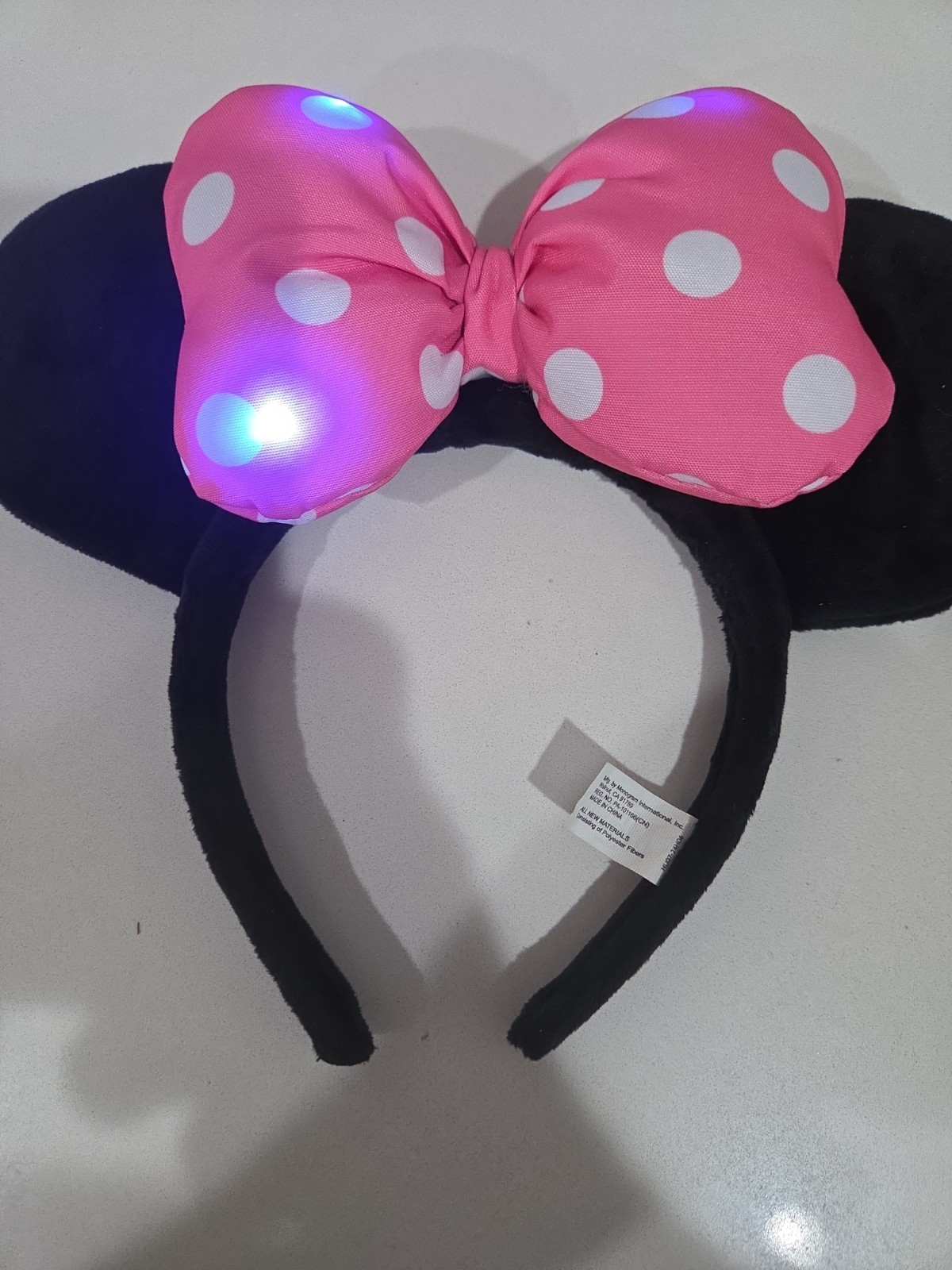 Disney Minnie Mouse Ears Headband Light Up &Blink Ears