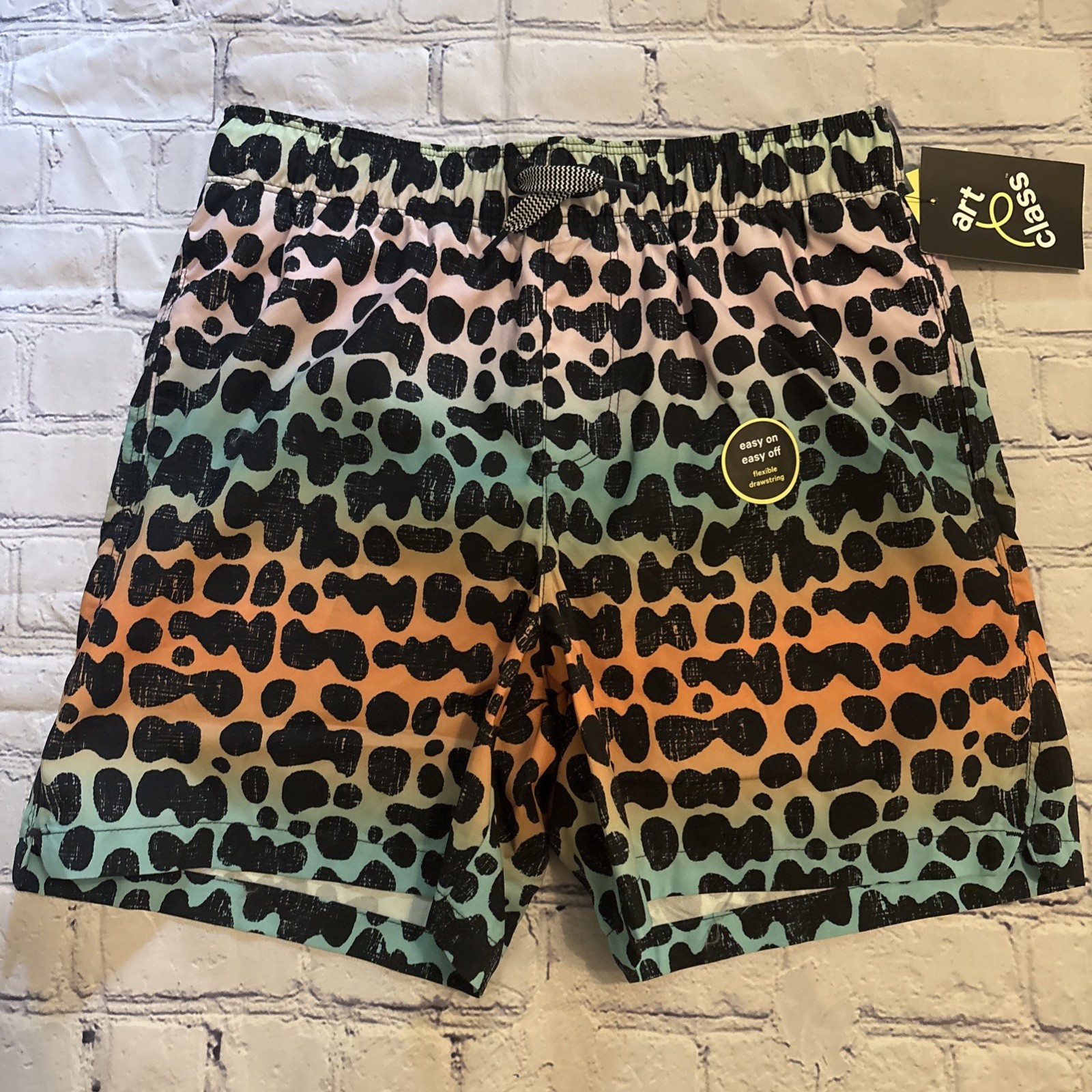 Art Class Boys L (10/12) Swim Trunks Mid Thigh Length NWT