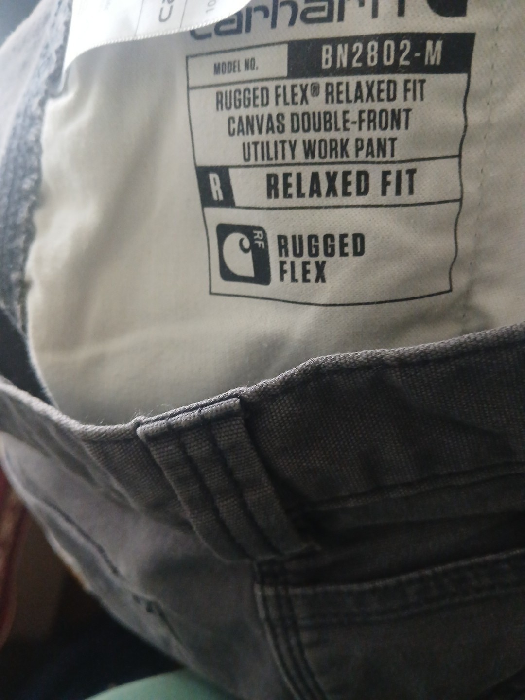 Carhartt Rugged Flex Relaxed Fit Double Knee Pant Tag34x32 Now33x30 102802 Gray