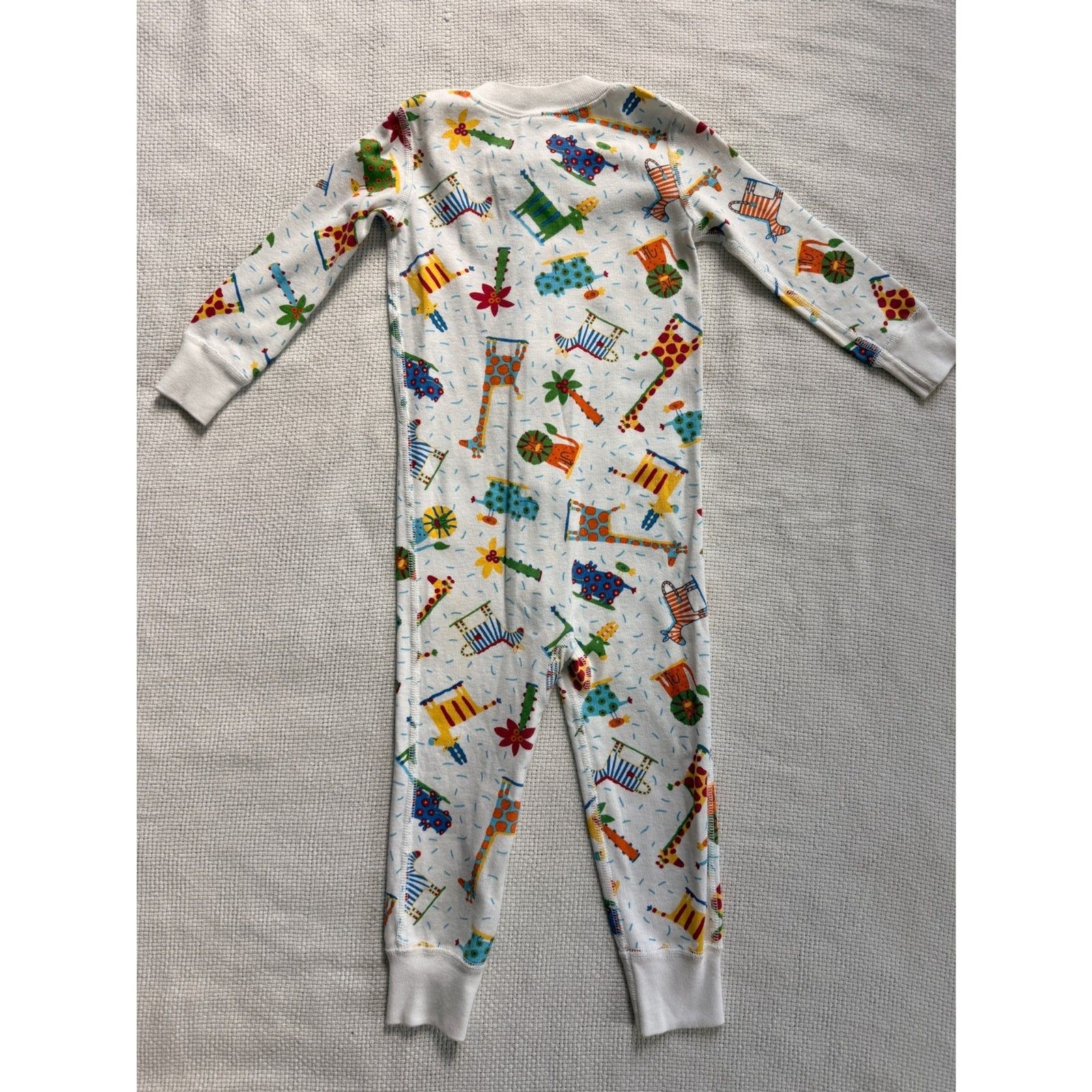 Hanna Andersson Organic Cotton Sleeper Pajamas 18-24 Months 80 cm Animal Print