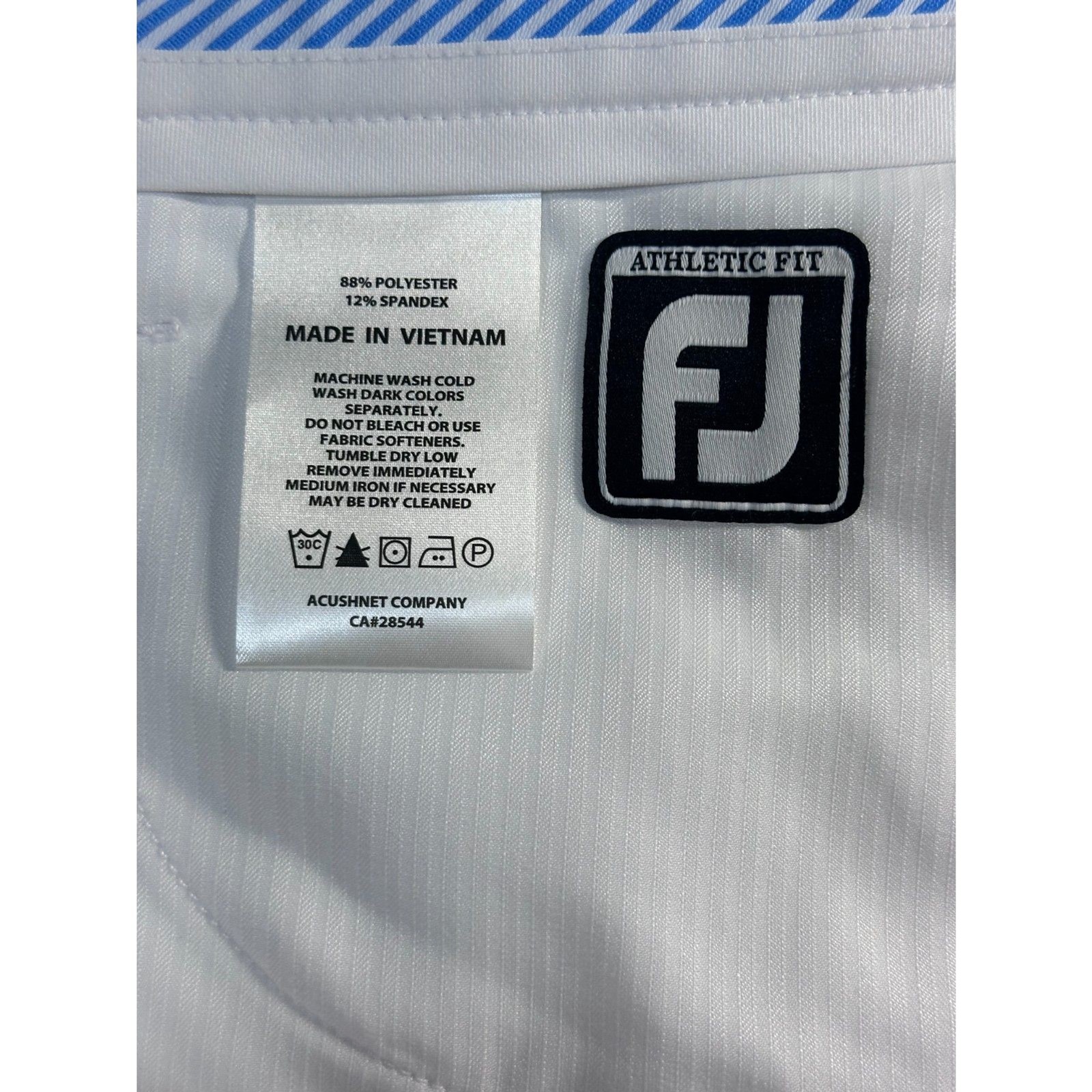 FootJoy Men’s White Athletic Fit Golf Pants W33 L30 Performance Stretch FJ