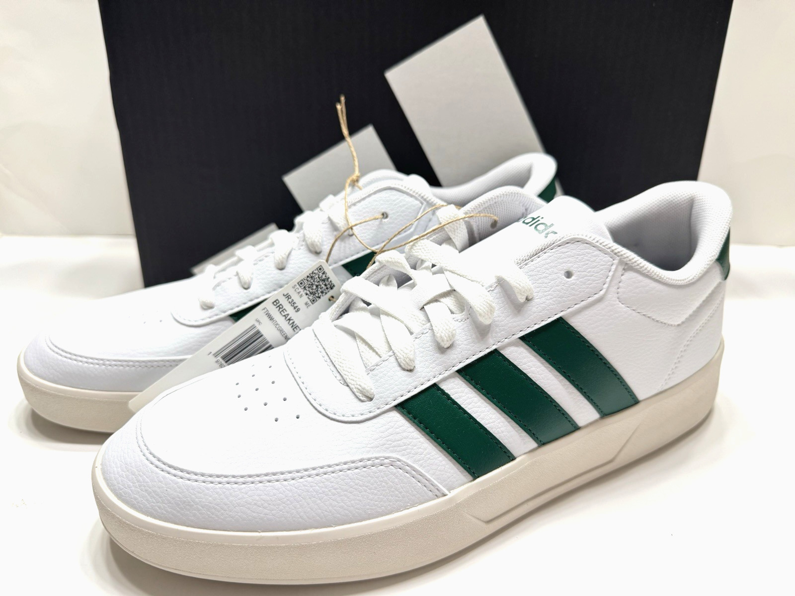 NEW Adidas Breaknet 3.0 Men’s Trainers Shoes Sneaker White/Green JR3549 9,9.5,10