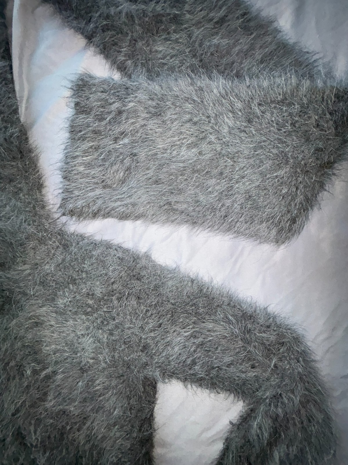 Fuzzy Fluffy Furry Gray Angora SweaterKitten 200cm Turtleneck Sweater Dress
