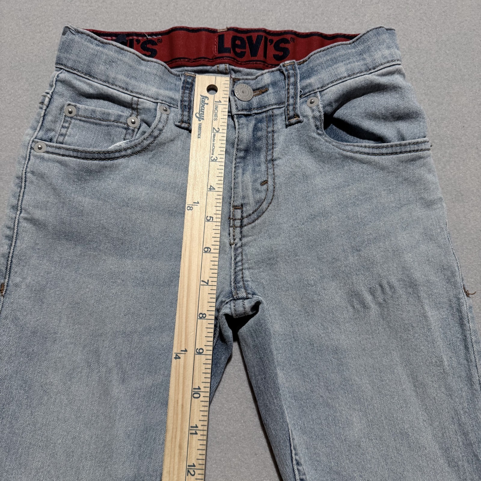 Levi’s 511 Jeans Boys Blue Denim Stretch Slim Fit Low Rise Pockets Zip Fly – 10