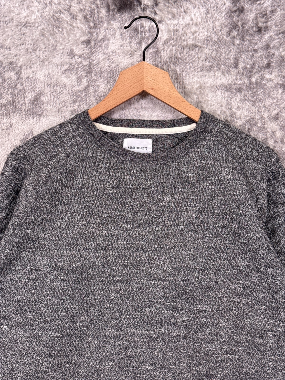 Norse Projects Sweatshirt Medium Mens Loopback French Terry Cotton Linen Gray