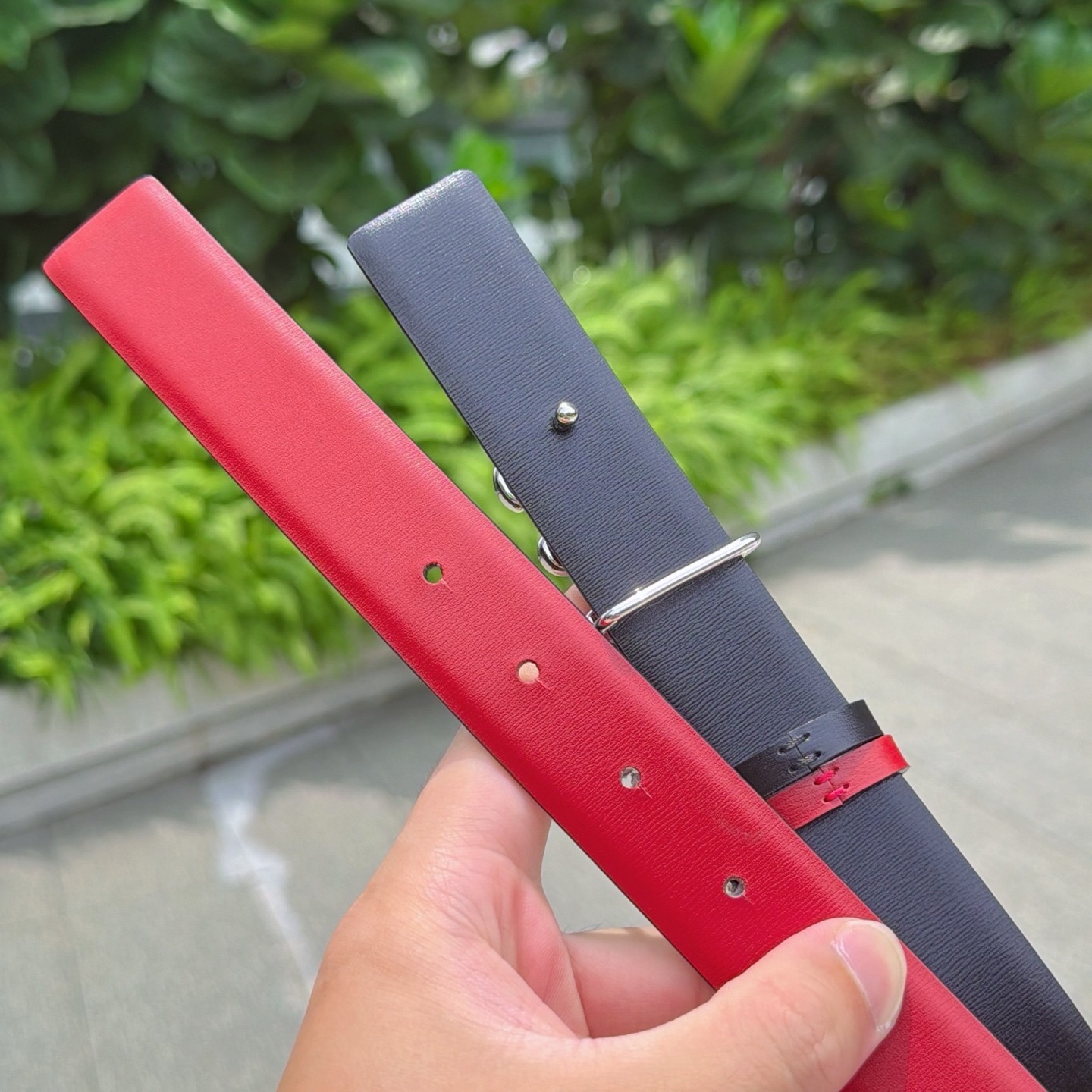 Chloe Red leather belt