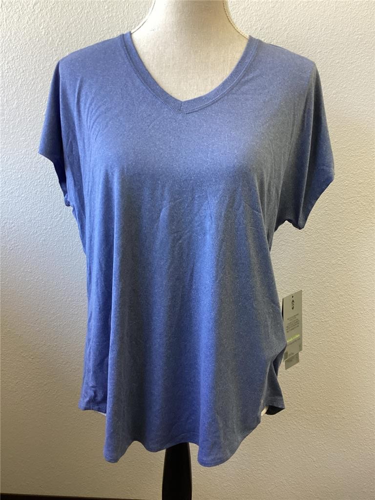 + Free Country MICROTECH CHILL Womens Chambray Short Sleeve Size XL NEW