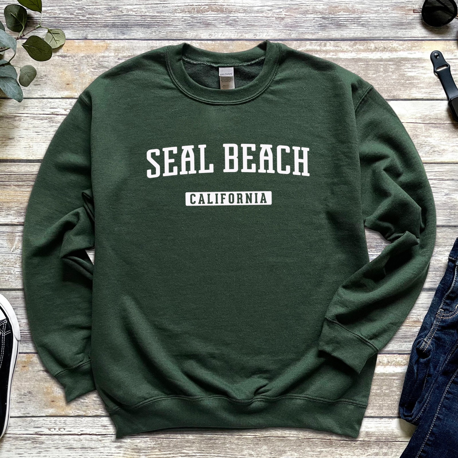 Seal Beach California Crewneck Sweatshirt