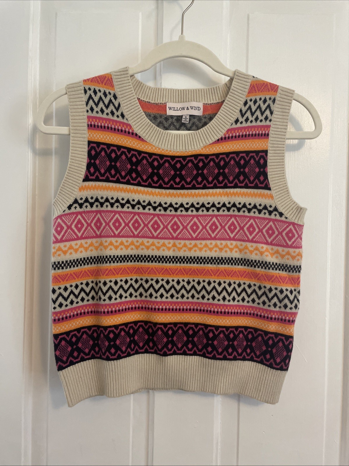 Willow and Wind Women’s Sweater Size Small Multicolor Striped Long Sleeve Knit