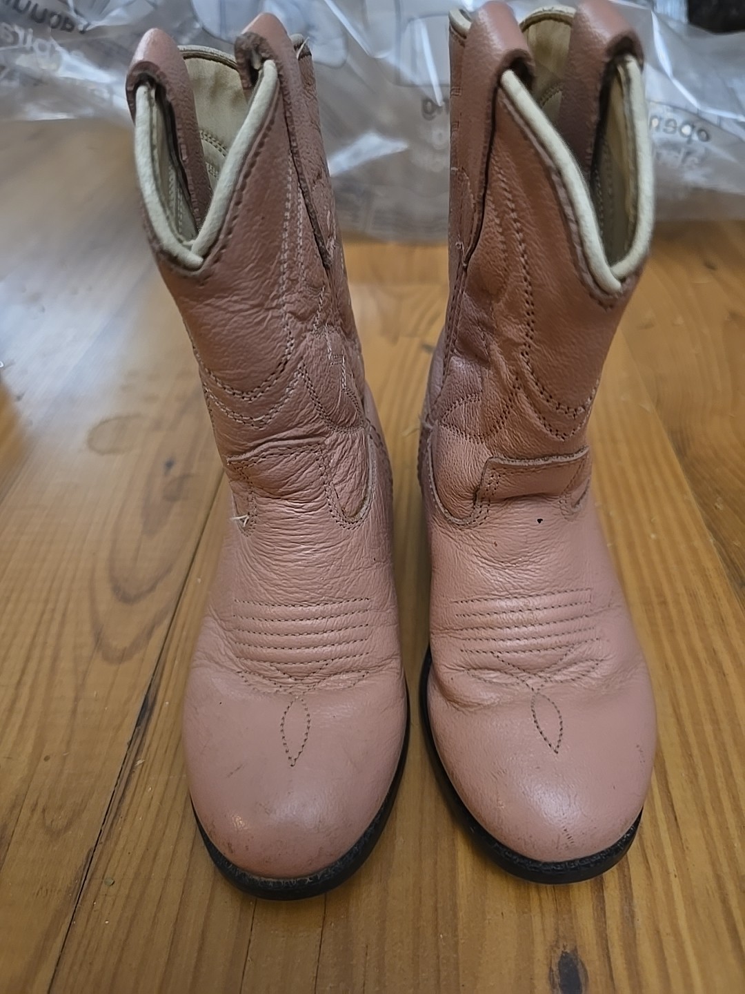 A JAMA PRODUCT Little Toddler Size 5.5 Pink Leather Cowboy Boots Style 3119-055