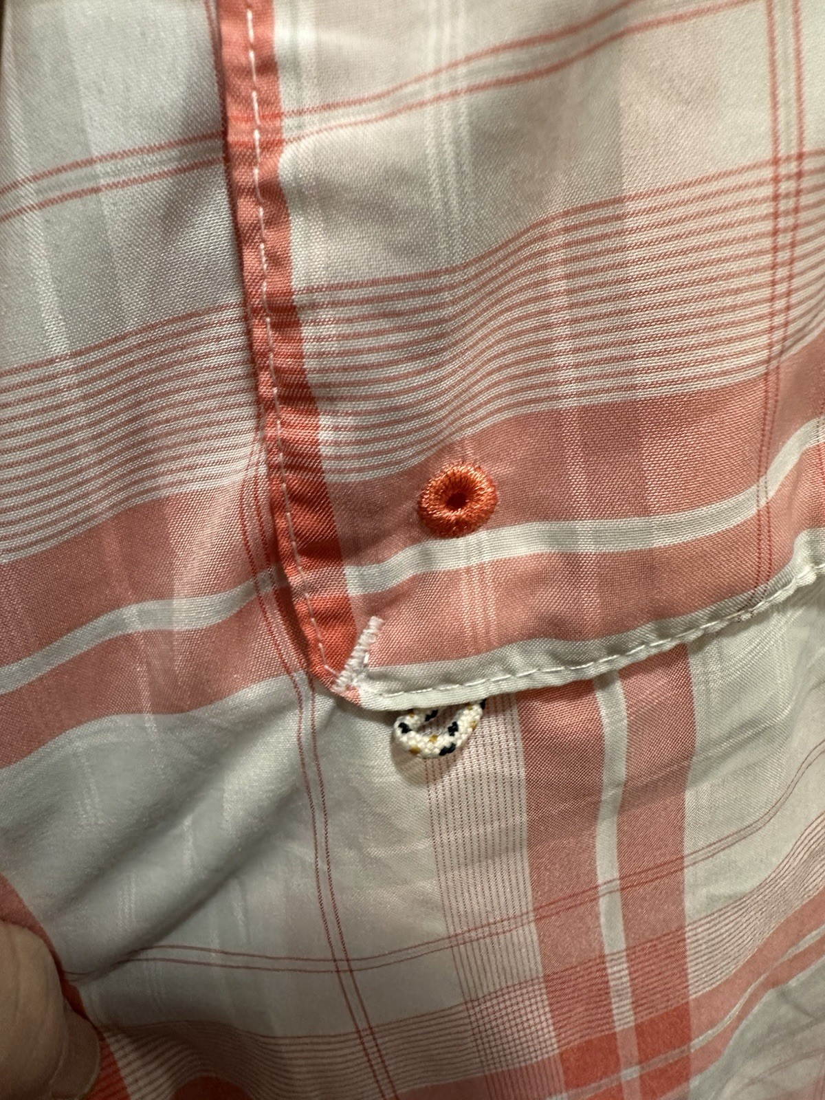 Magellan Fishing Shirt Men’s 4XL Pink White Plaid Button Down Vented Quick Dry