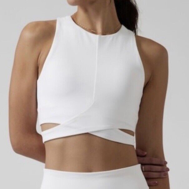 Athleta White Conscious Cut Out Crop D-DD-Size XS-NWT