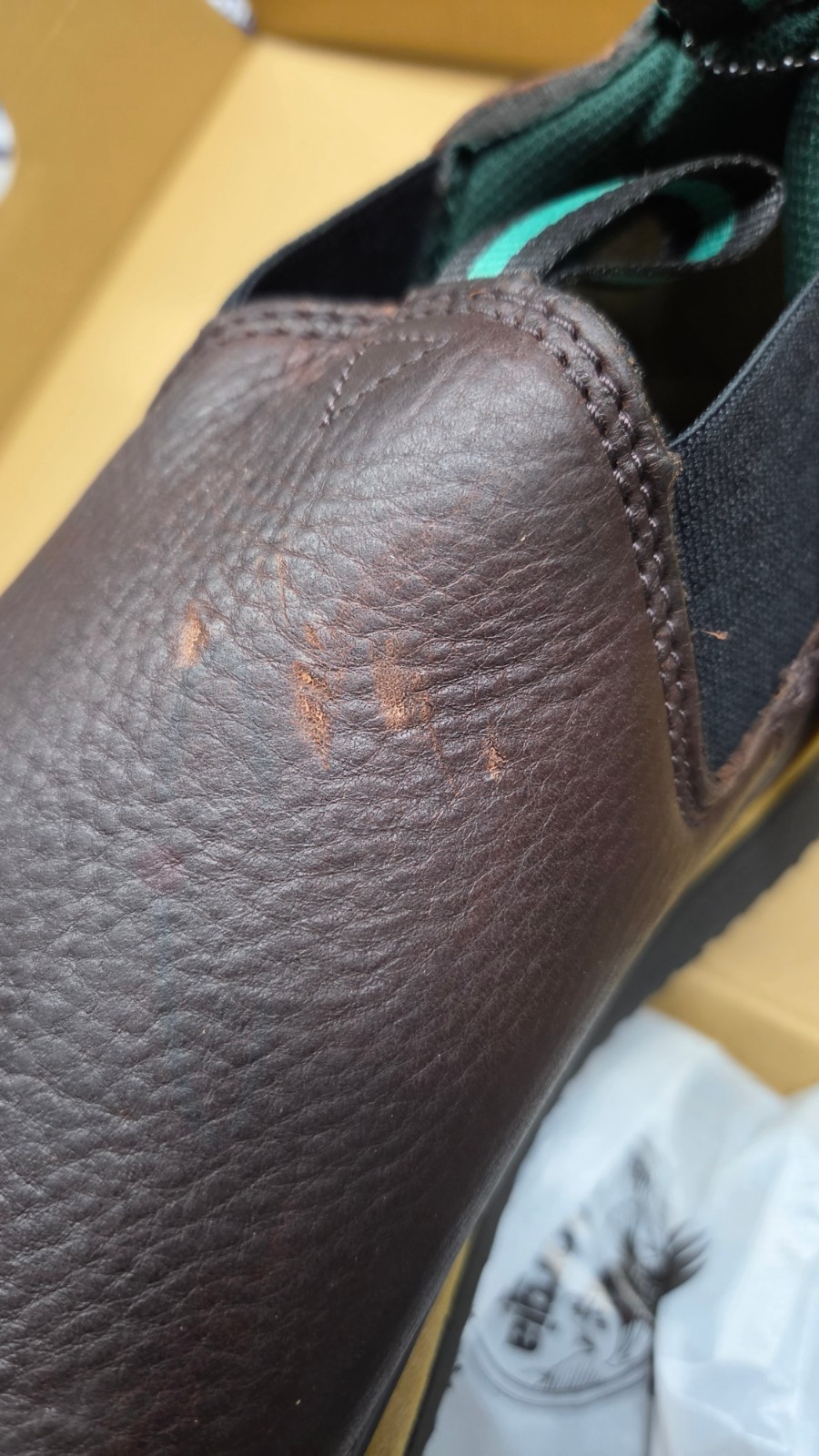 Georgia Boot Men’s GR274 Georgia Giant Slip On Brown Leather Work Shoe 11 M