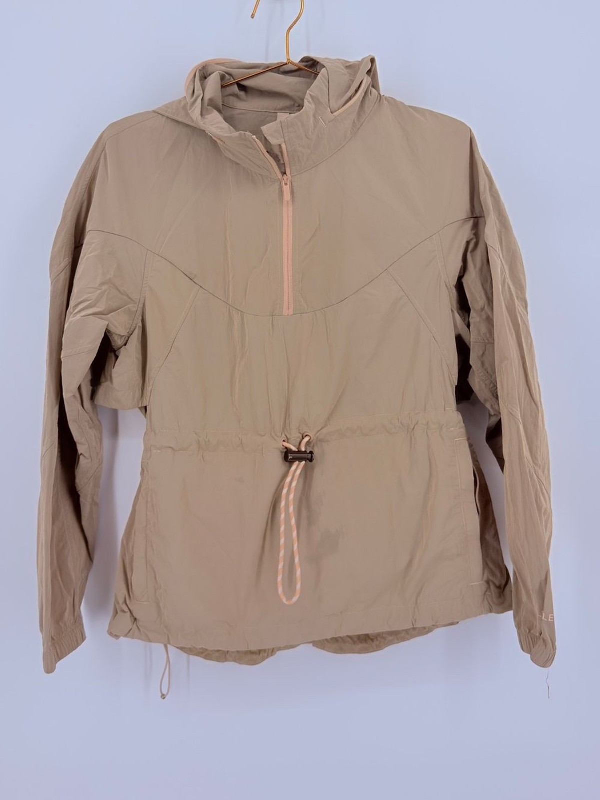 Lululemon Lightweight Hooded Packable Jacket Beige Size 6