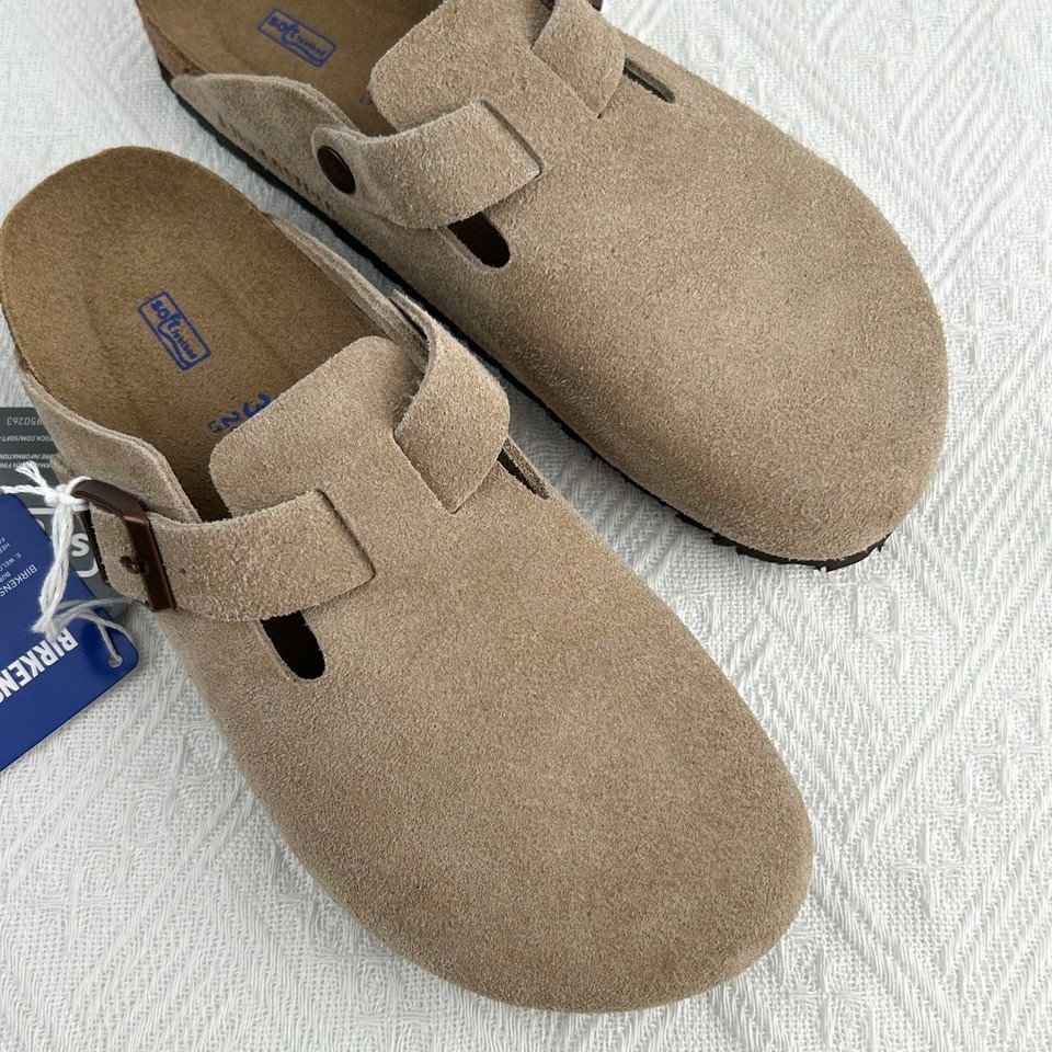 Birkenstock Boston Soft Footbed Suede Leather Clogs Comfort Shoes 35-46